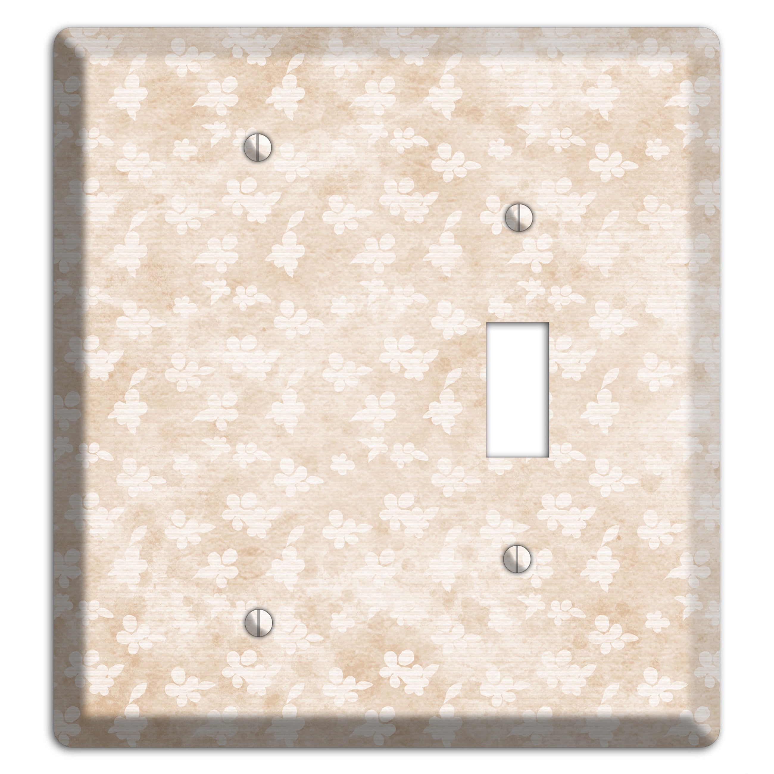 White Linen Neutral Texture Blank / Toggle Wallplate