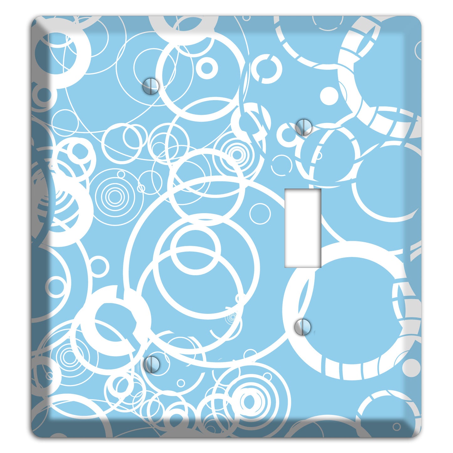 Light Blue Circles Blank / Toggle Wallplate