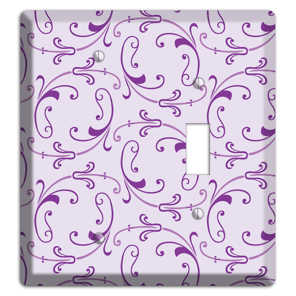Lilac Victorian Sprig Blank / Toggle Wallplate