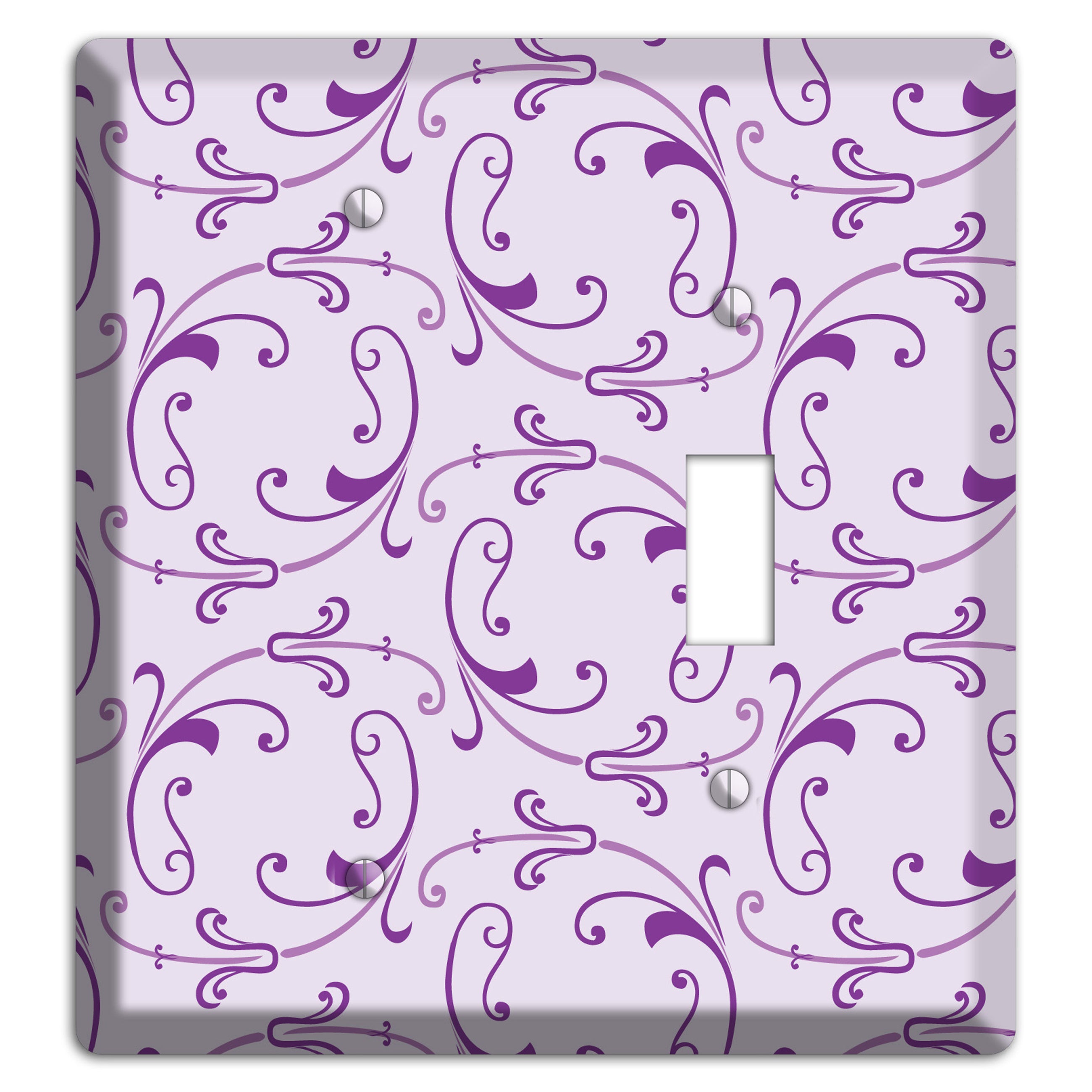 Lilac Victorian Sprig Blank / Toggle Wallplate
