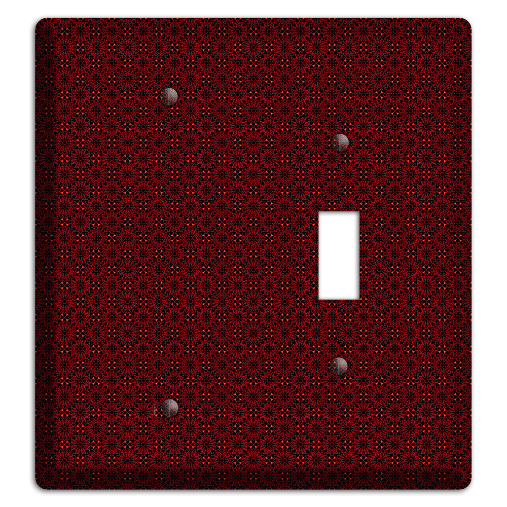 Maroon Checkered Foulard Blank / Toggle Wallplate