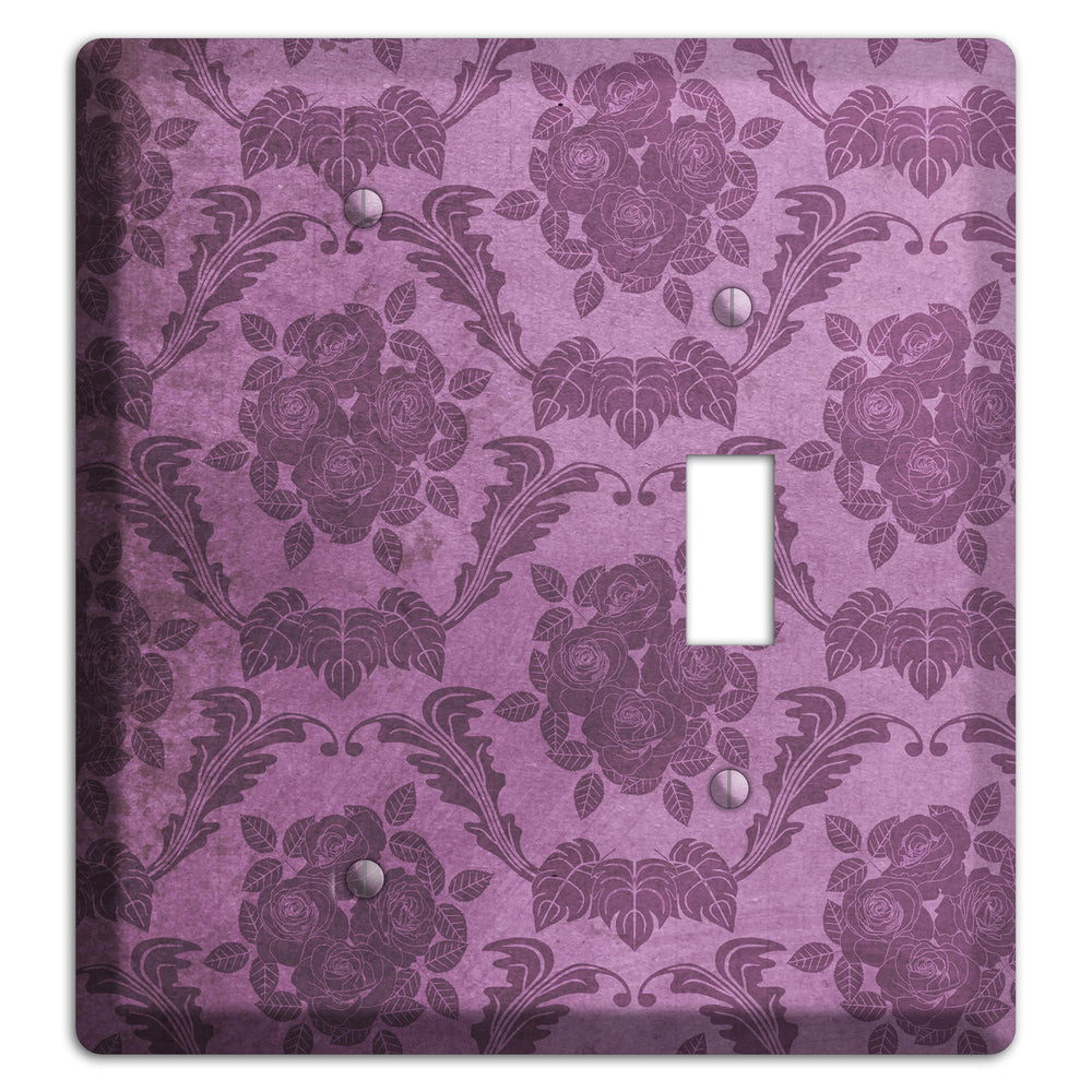 Bouquet Vintage Rose Damask Blank / Toggle Wallplate