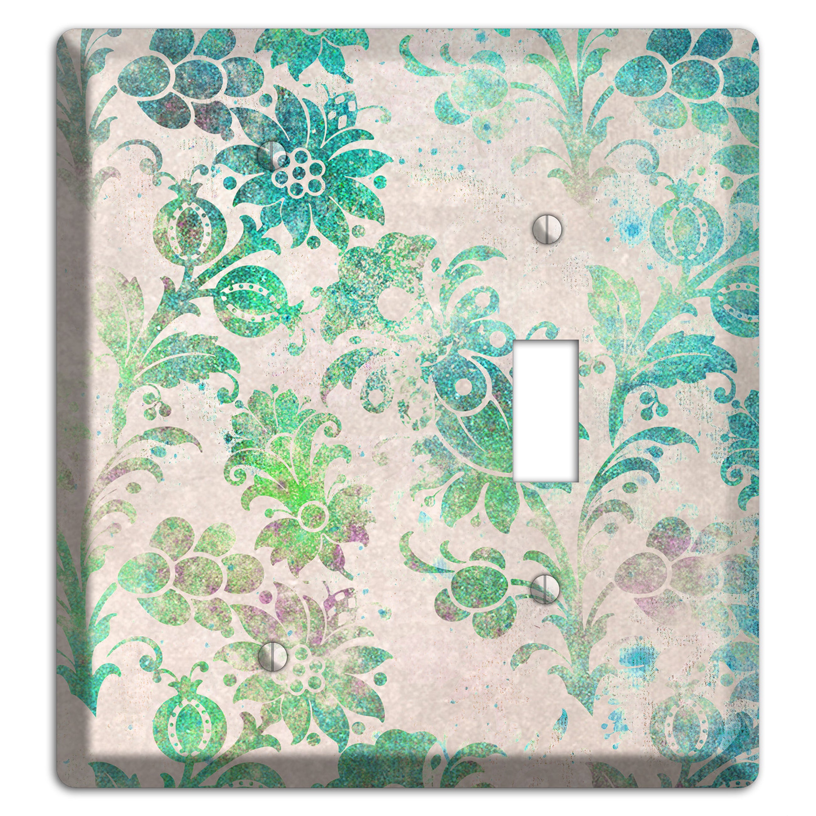 Acapulco Whimsical Damask Blank / Toggle Wallplate