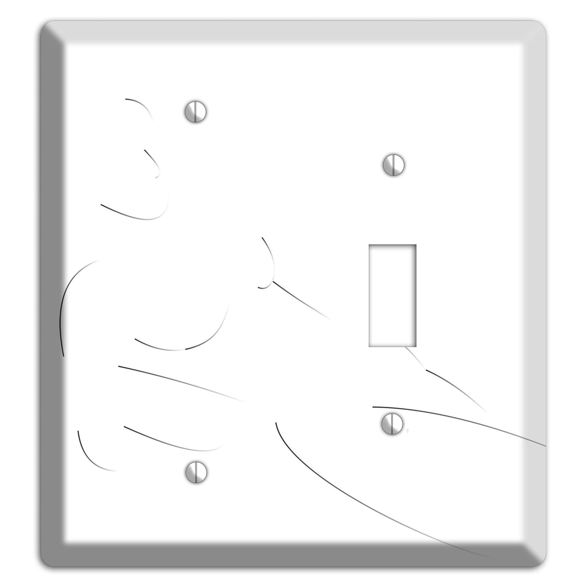 Abstrract Nude Figure Blank / Toggle Wallplate