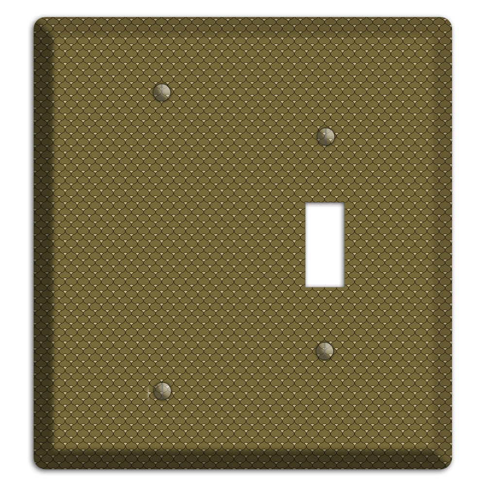 Brown Tiny Deco Scallop Blank / Toggle Wallplate