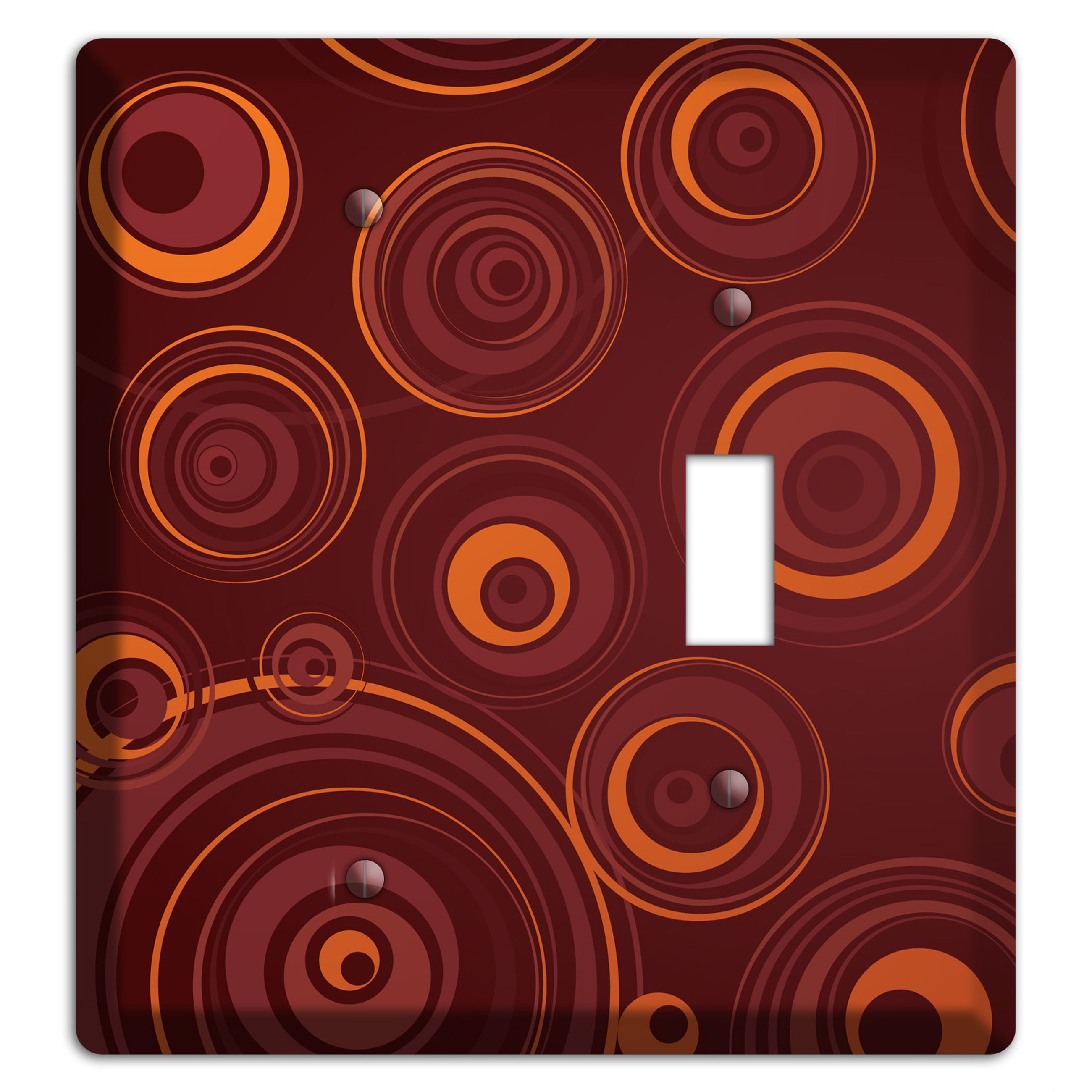 Brown Circles Blank / Toggle Wallplate