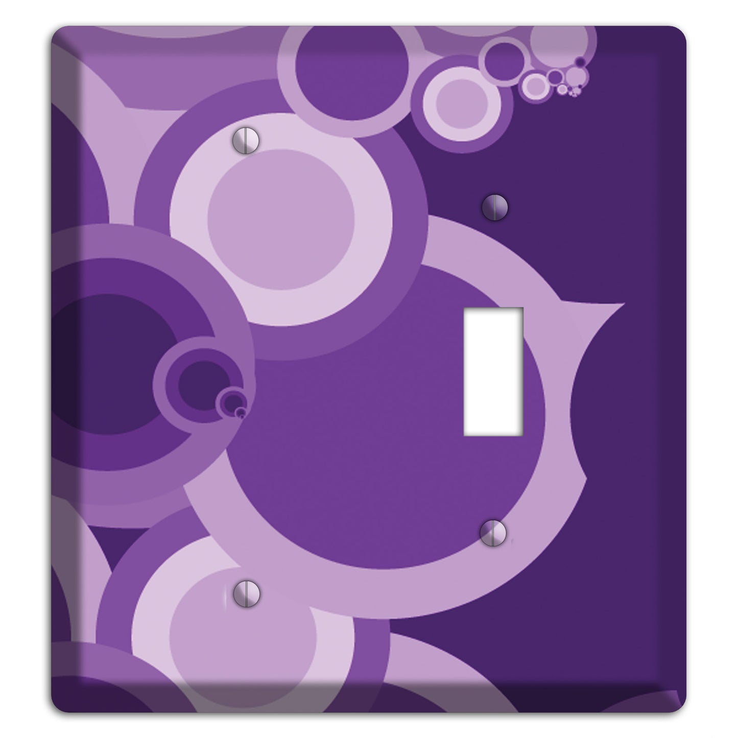 Purple Circles Blank / Toggle Wallplate