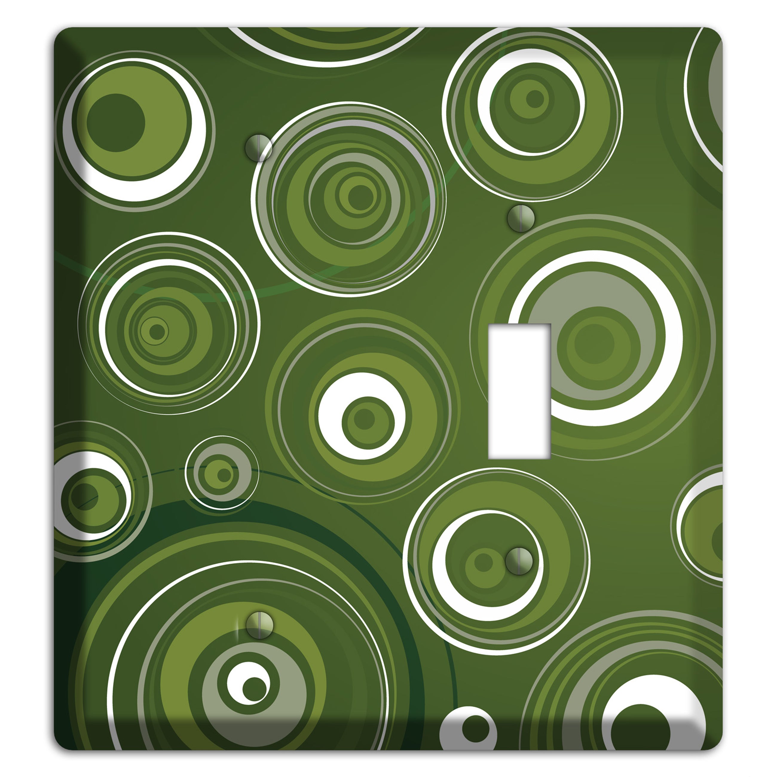 Green Circles Blank / Toggle Wallplate