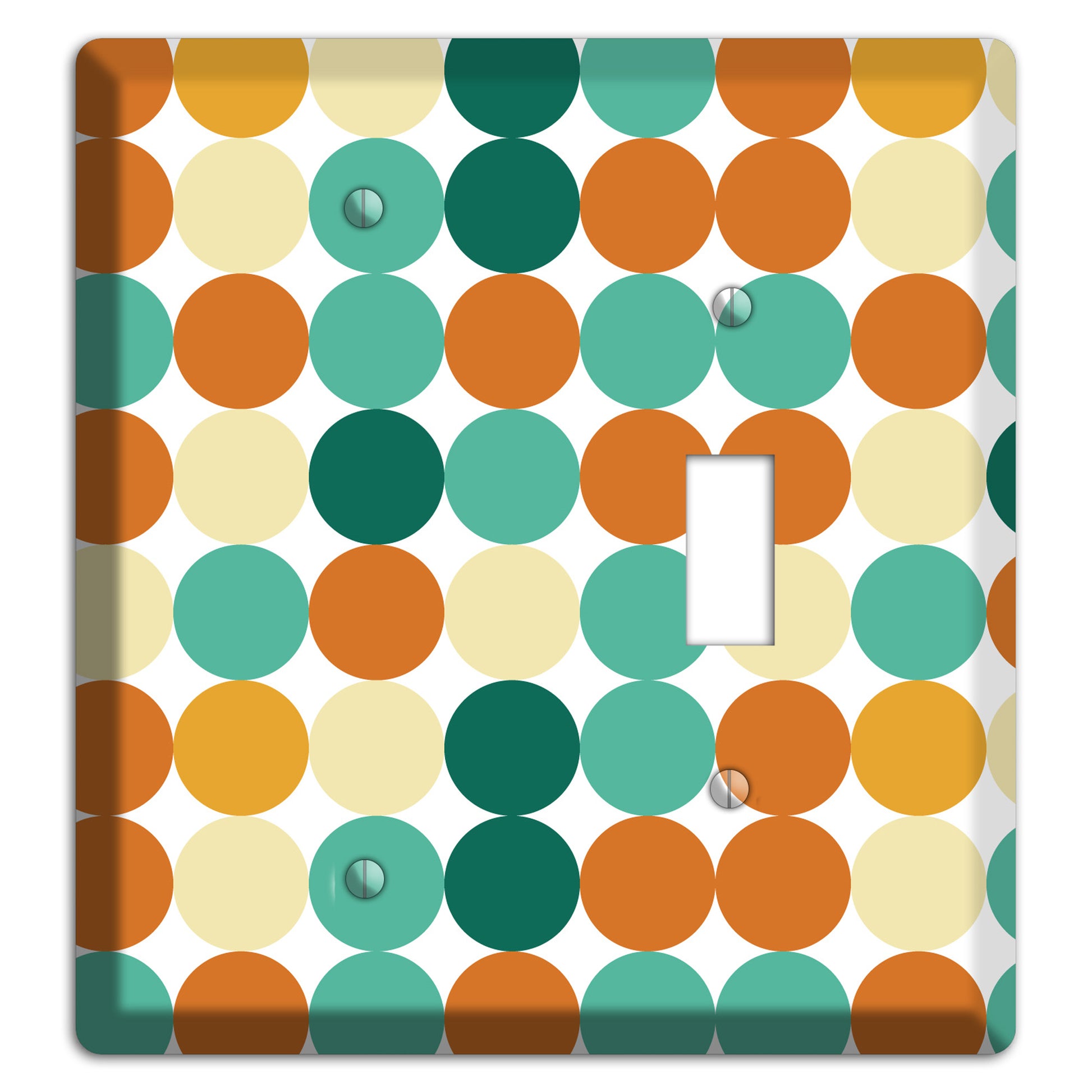 Multi Umber Jade Tiled Dots Blank / Toggle Wallplate