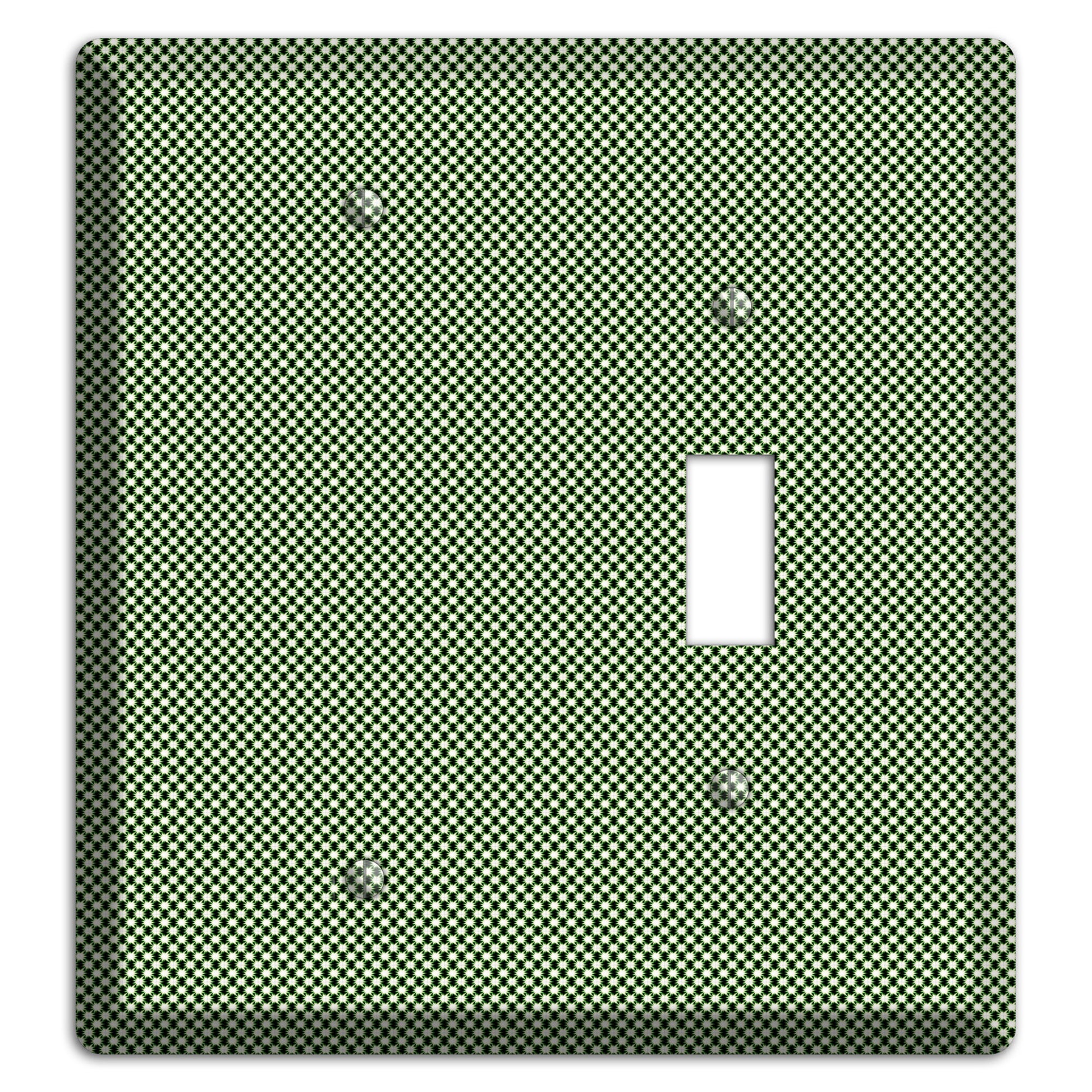 Green Tiny Check Blank / Toggle Wallplate
