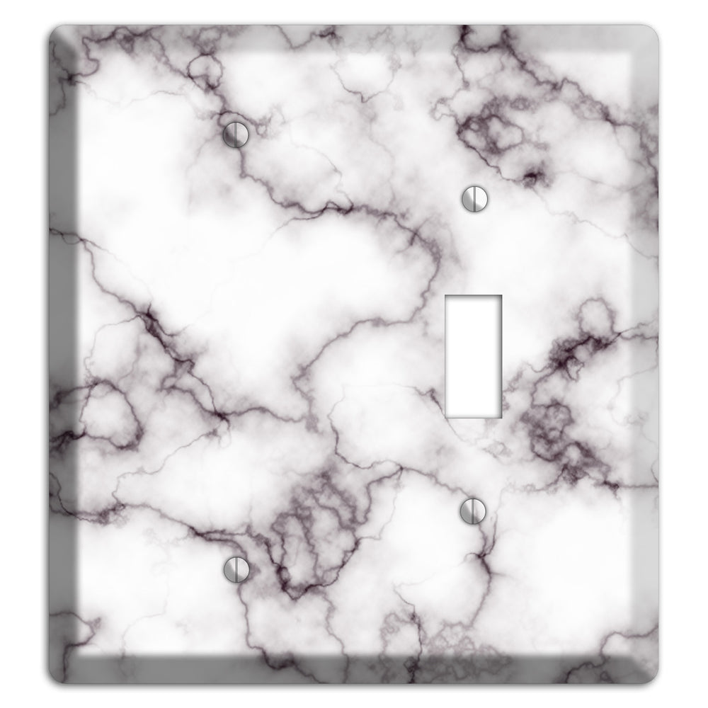 Black Stained Marble Blank / Toggle Wallplate