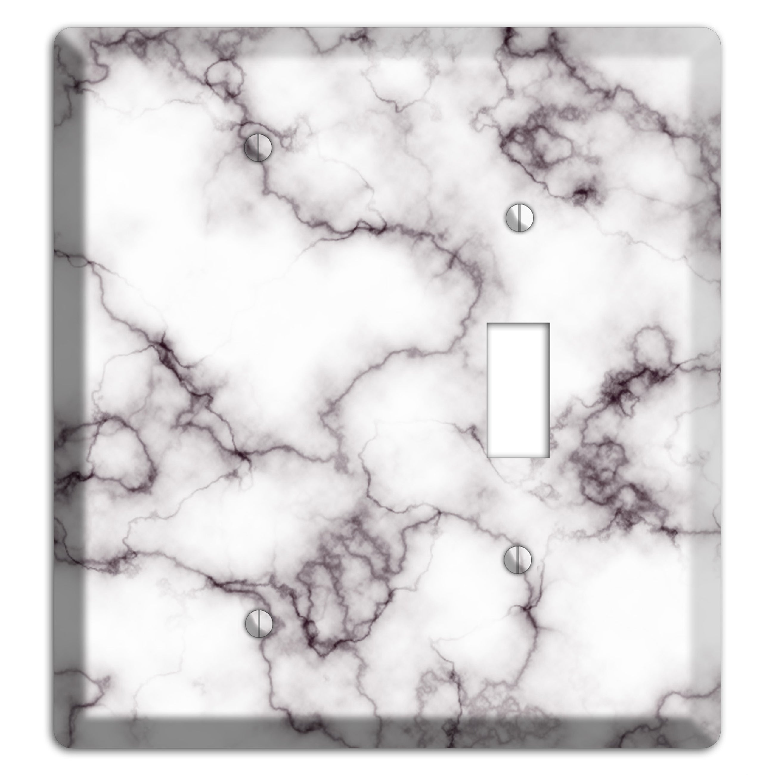 Black Stained Marble Blank / Toggle Wallplate