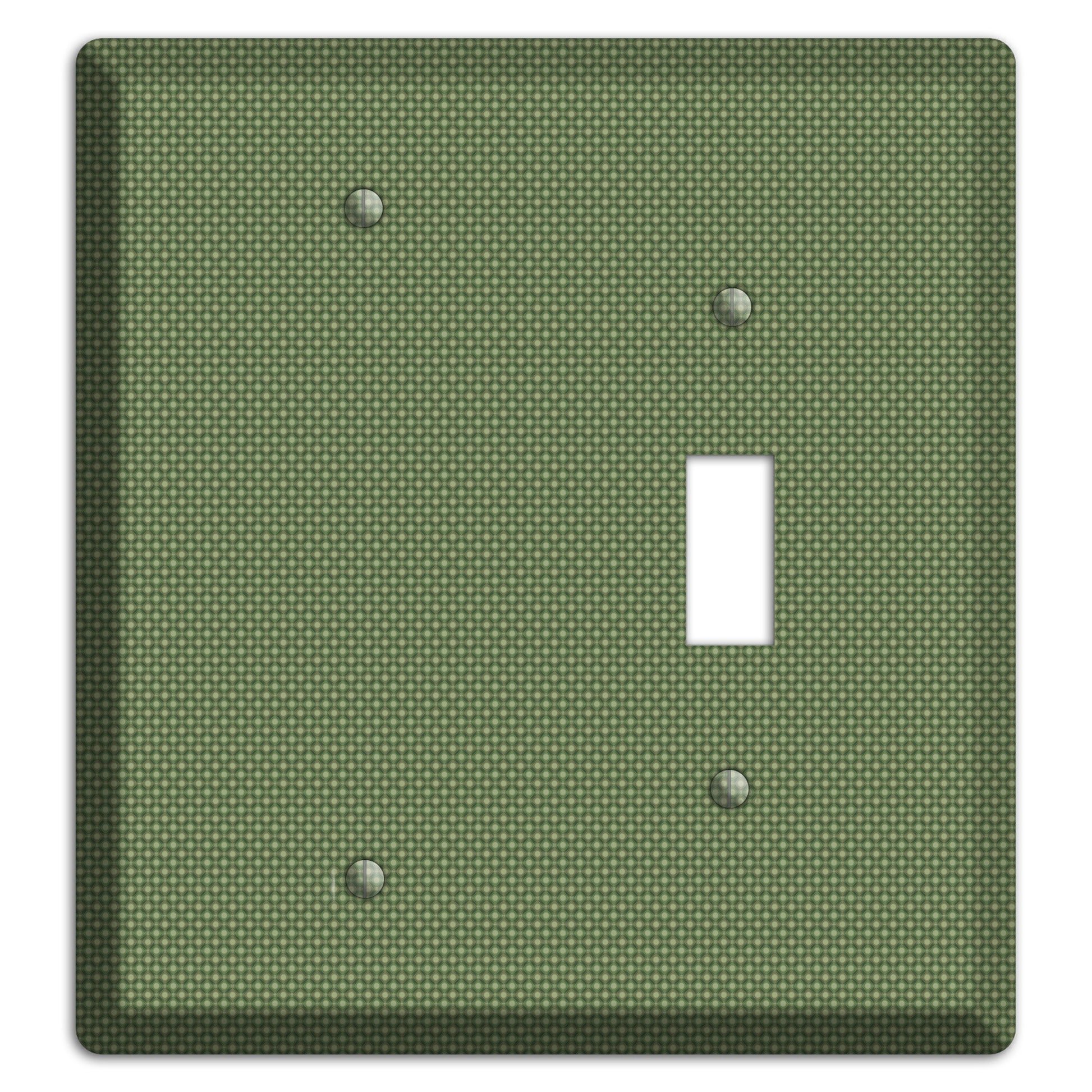 Multi Green Tiny Checkered Circles Blank / Toggle Wallplate