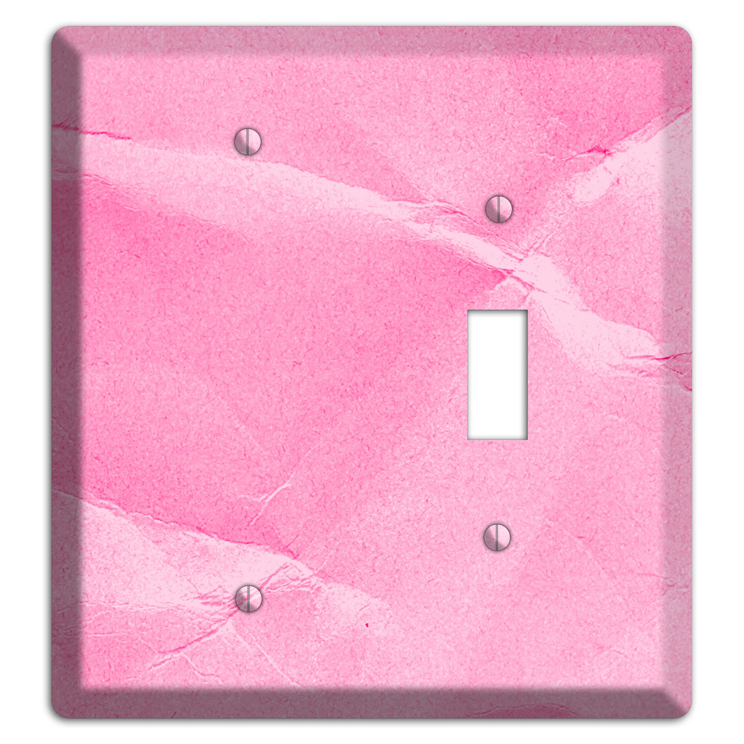 Carnation Pink Texture Blank / Toggle Wallplate