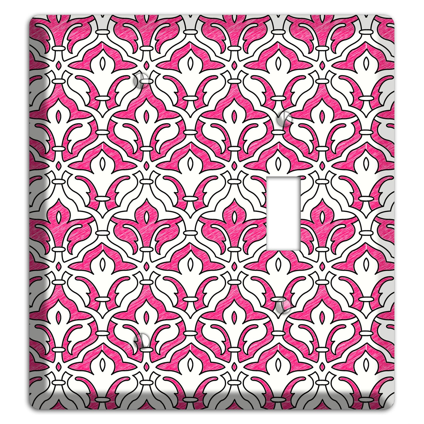 Pink Scallop Tapestry Blank / Toggle Wallplate