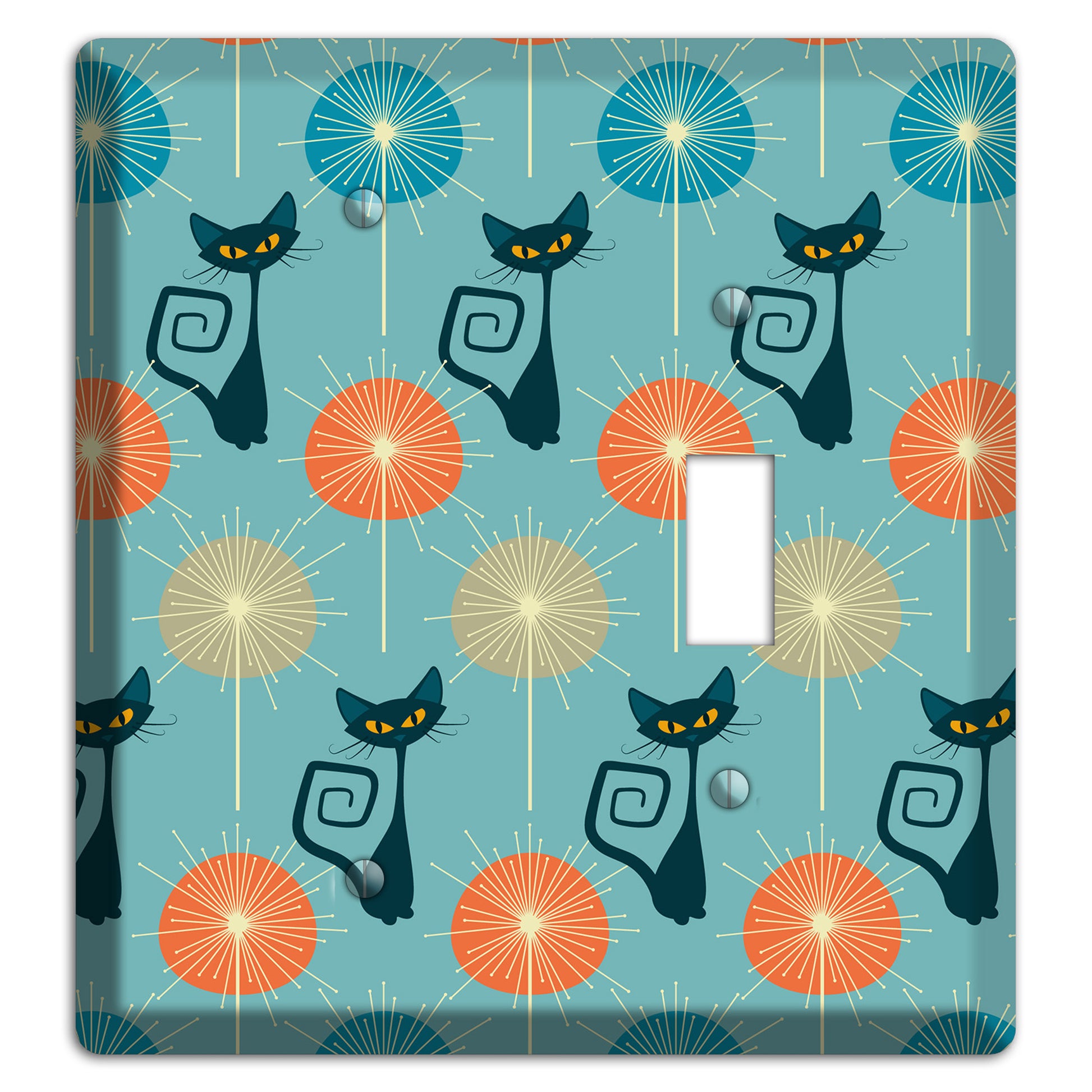 Atomic Burst Kitties Blank / Toggle Wallplate