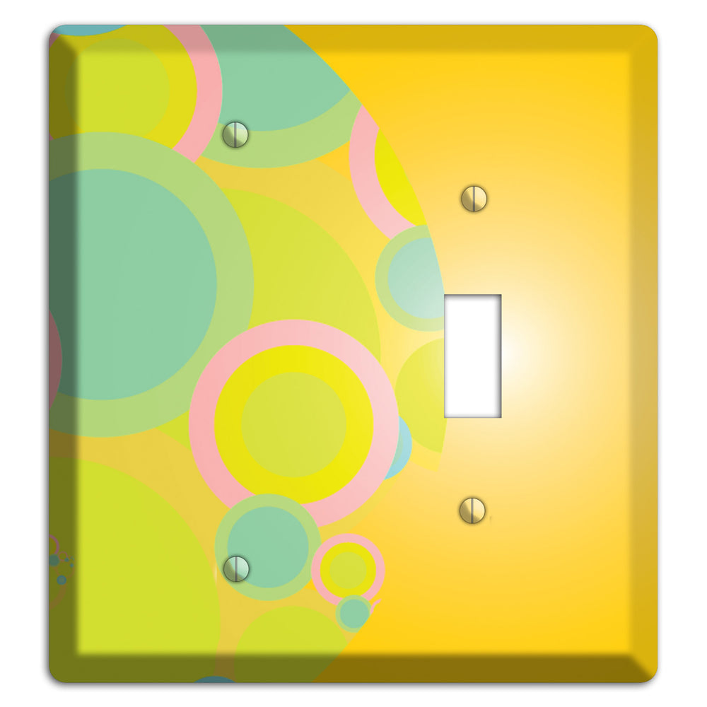 Yellow Circles Blank / Toggle Wallplate