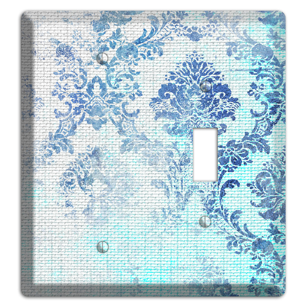 Ice Cold Whimsical Damask Blank / Toggle Wallplate