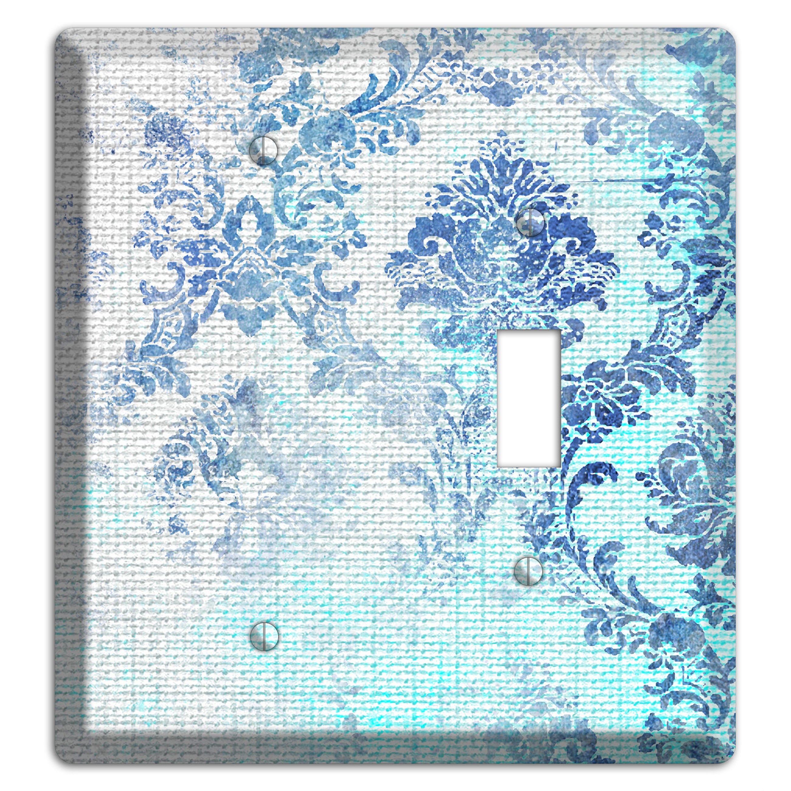 Ice Cold Whimsical Damask Blank / Toggle Wallplate