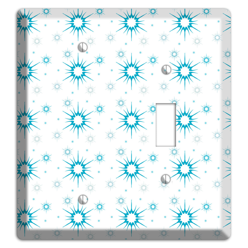 Blue Retro Burst Blank / Toggle Wallplate