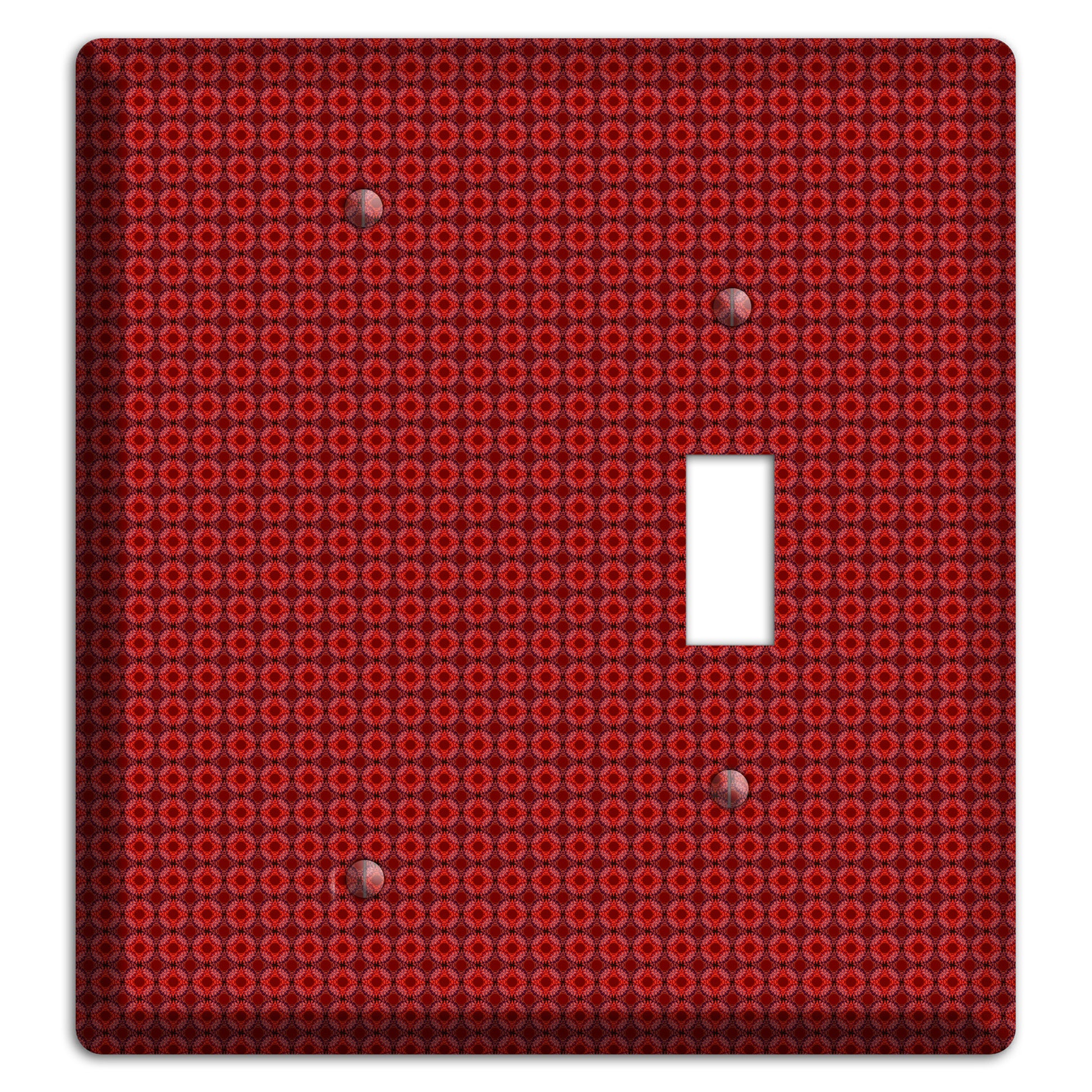 Multi Red Tiled Foulard Blank / Toggle Wallplate