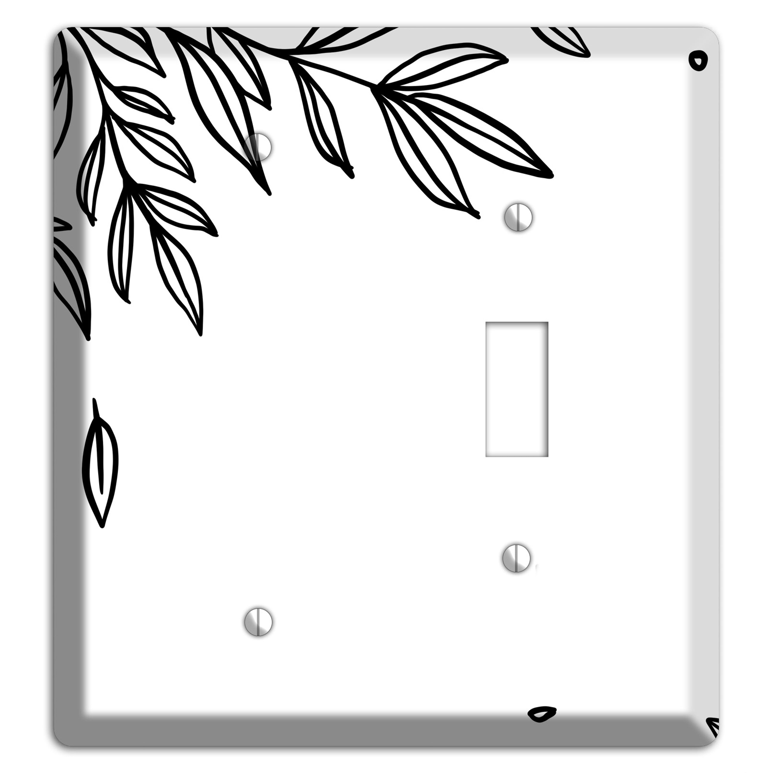 Hand-Drawn Floral 3 Blank / Toggle Wallplate