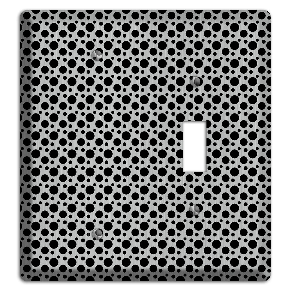 Small and Tiny Polka Dots Stainless Steel Blank / Toggle Wallplate