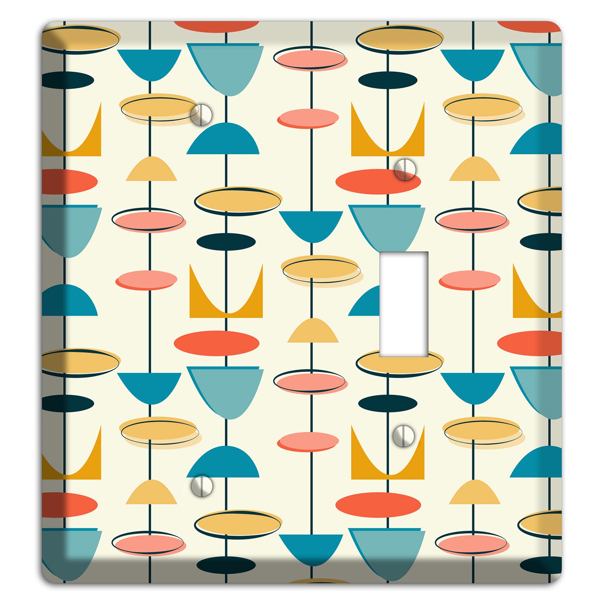 Retro Shapes Blank / Toggle Wallplate