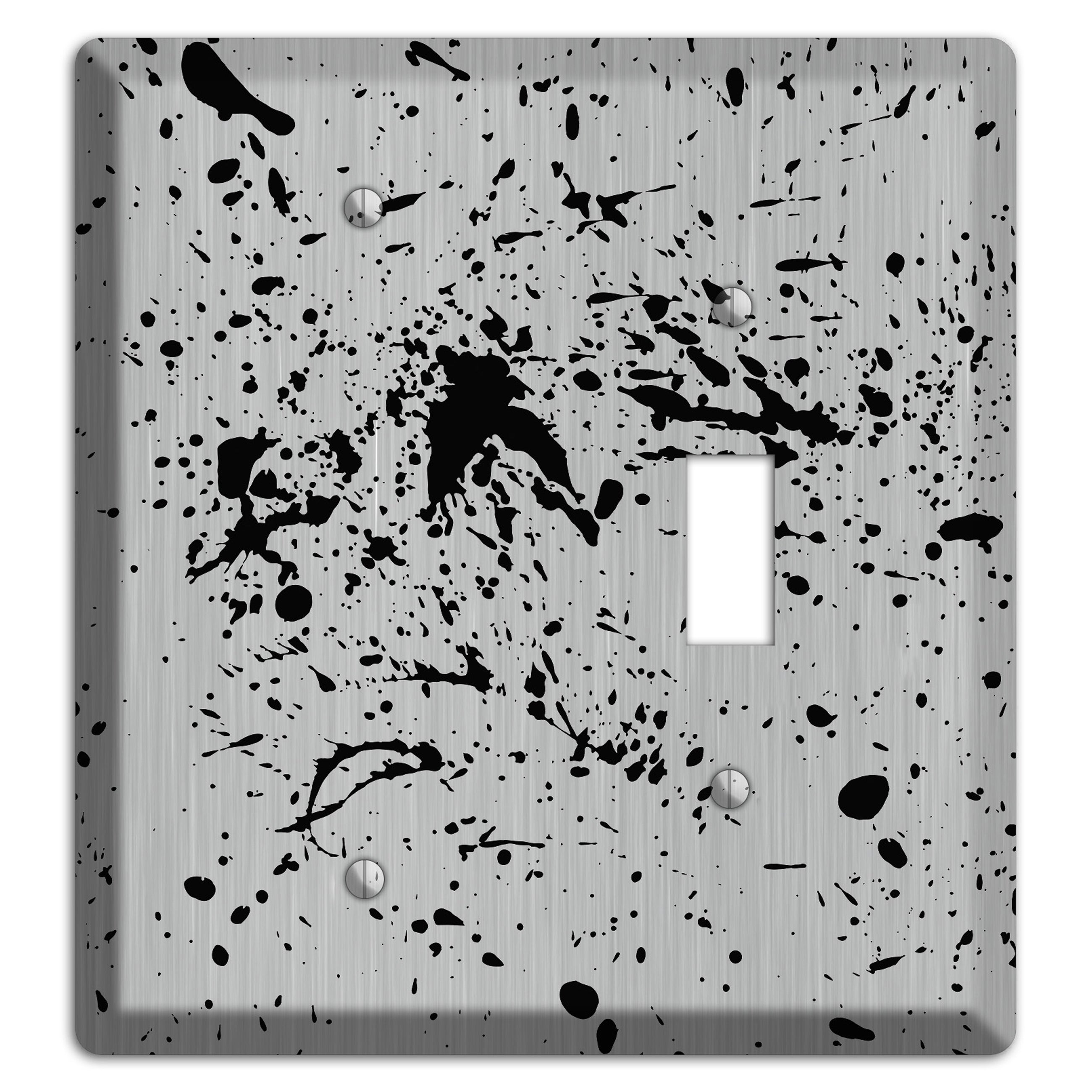 Ink Splash 4 Stainless Blank / Toggle Wallplate