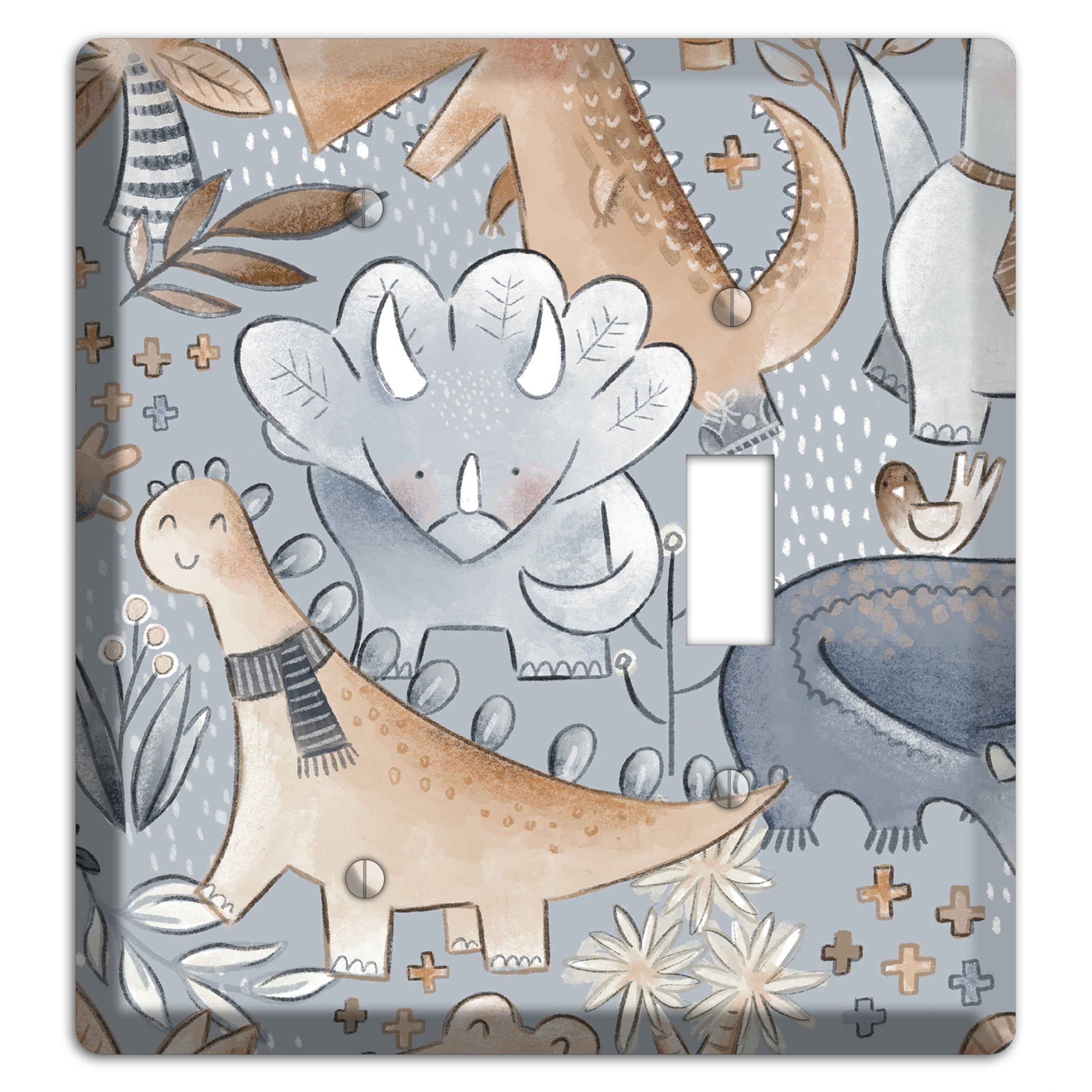 Dinosaur Friends Blank / Toggle Wallplate