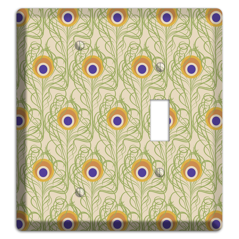 Nouveau Peacock Blank / Toggle Wallplate