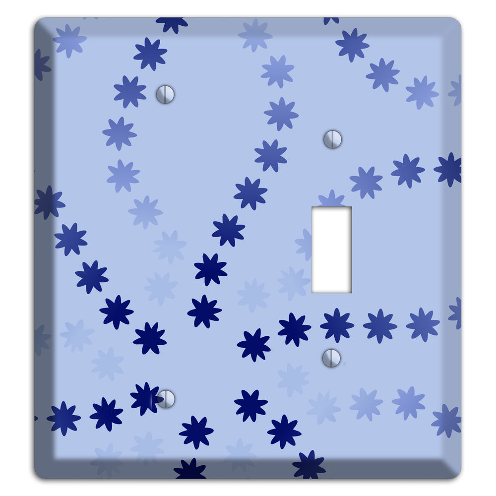 Periwinkle with Blue Constellation Blank / Toggle Wallplate