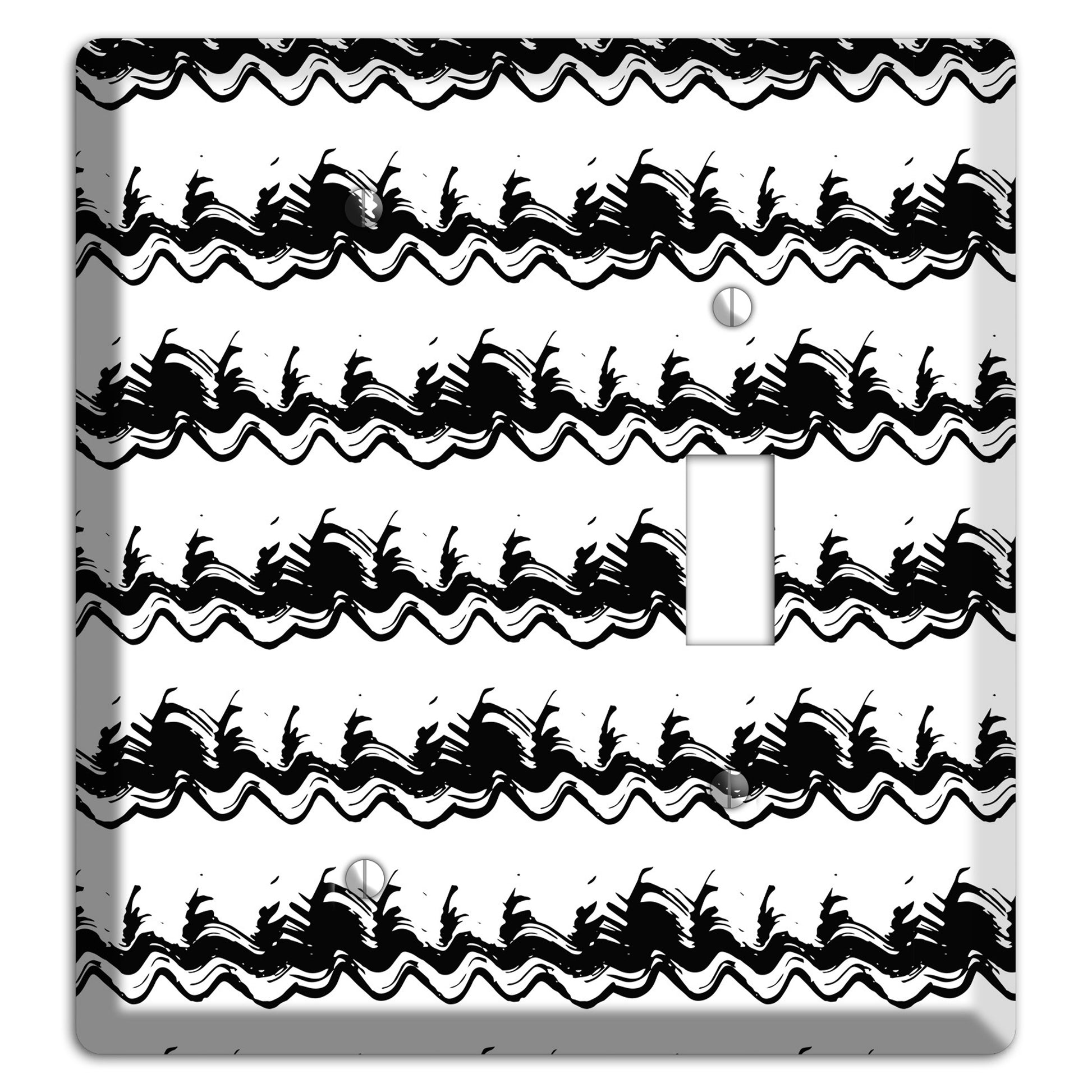 Ink Brushstrokes 10 Blank / Toggle Wallplate