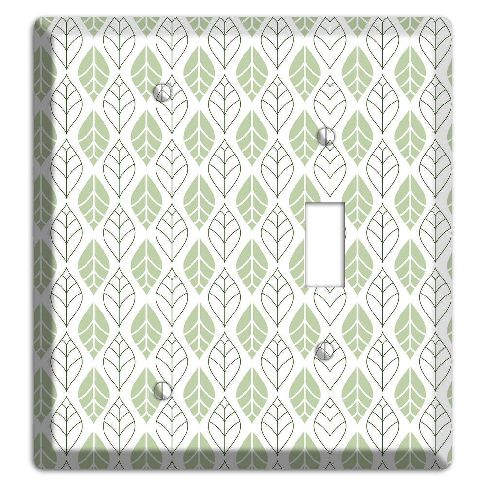 Leaves Style W Blank / Toggle Wallplate