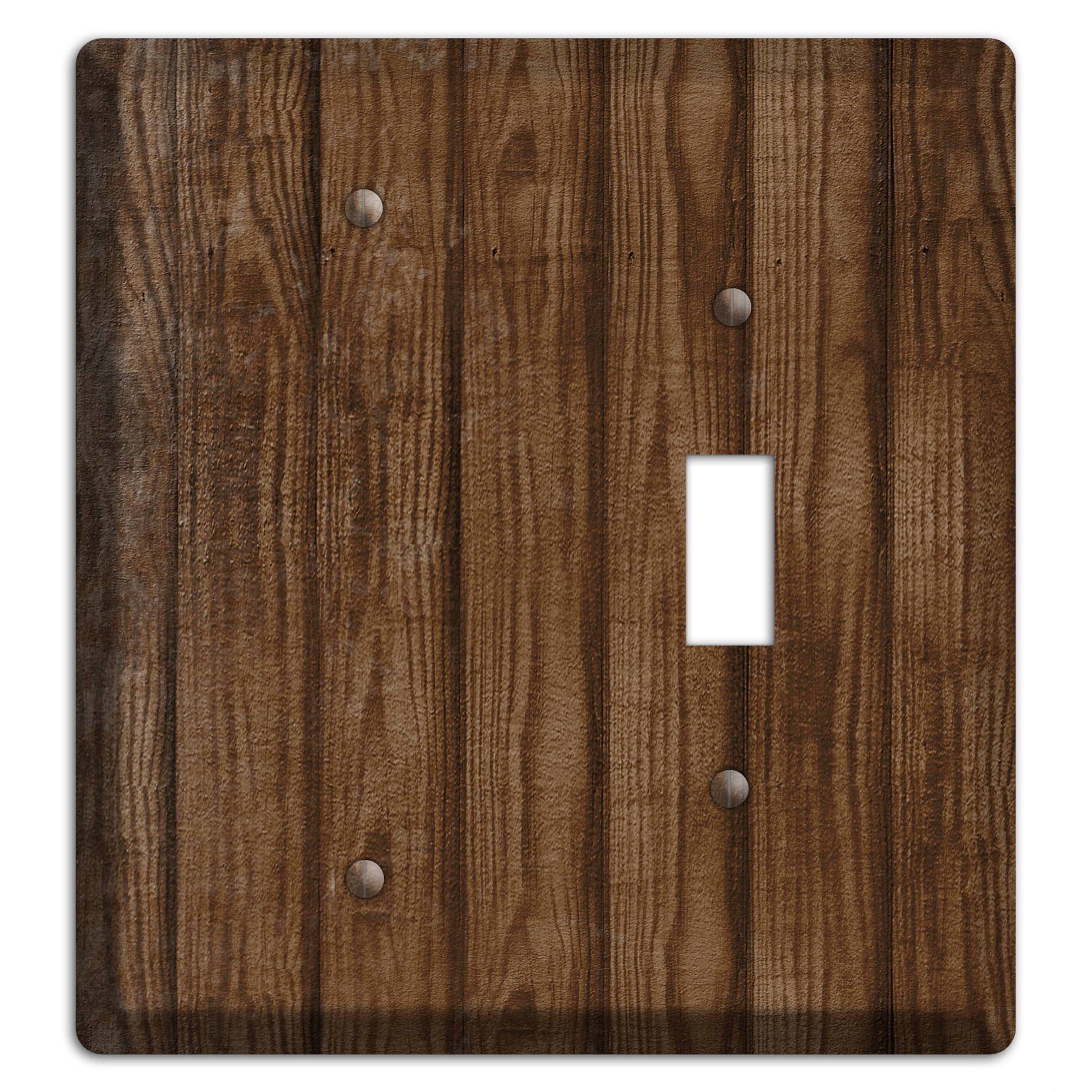 Spice Weathered Wood Blank / Toggle Wallplate