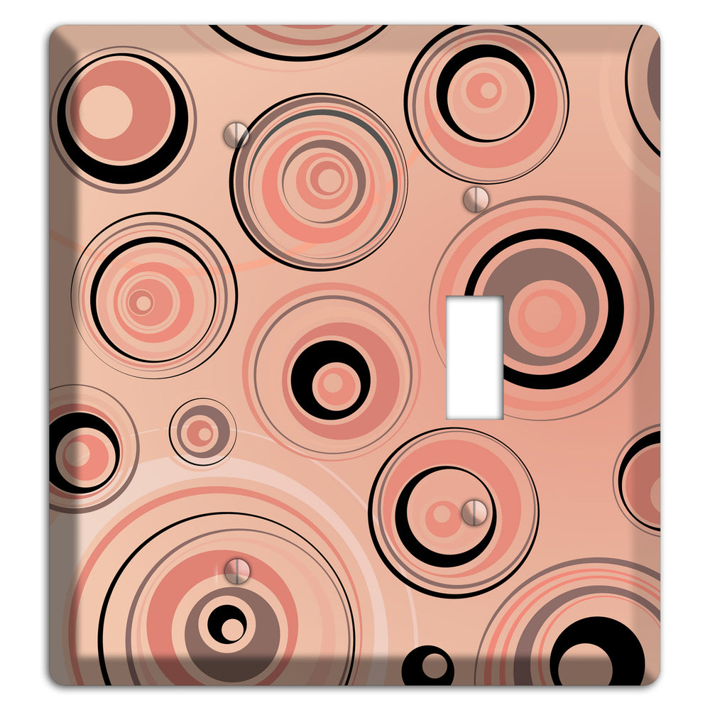 Salmon Circles Blank / Toggle Wallplate