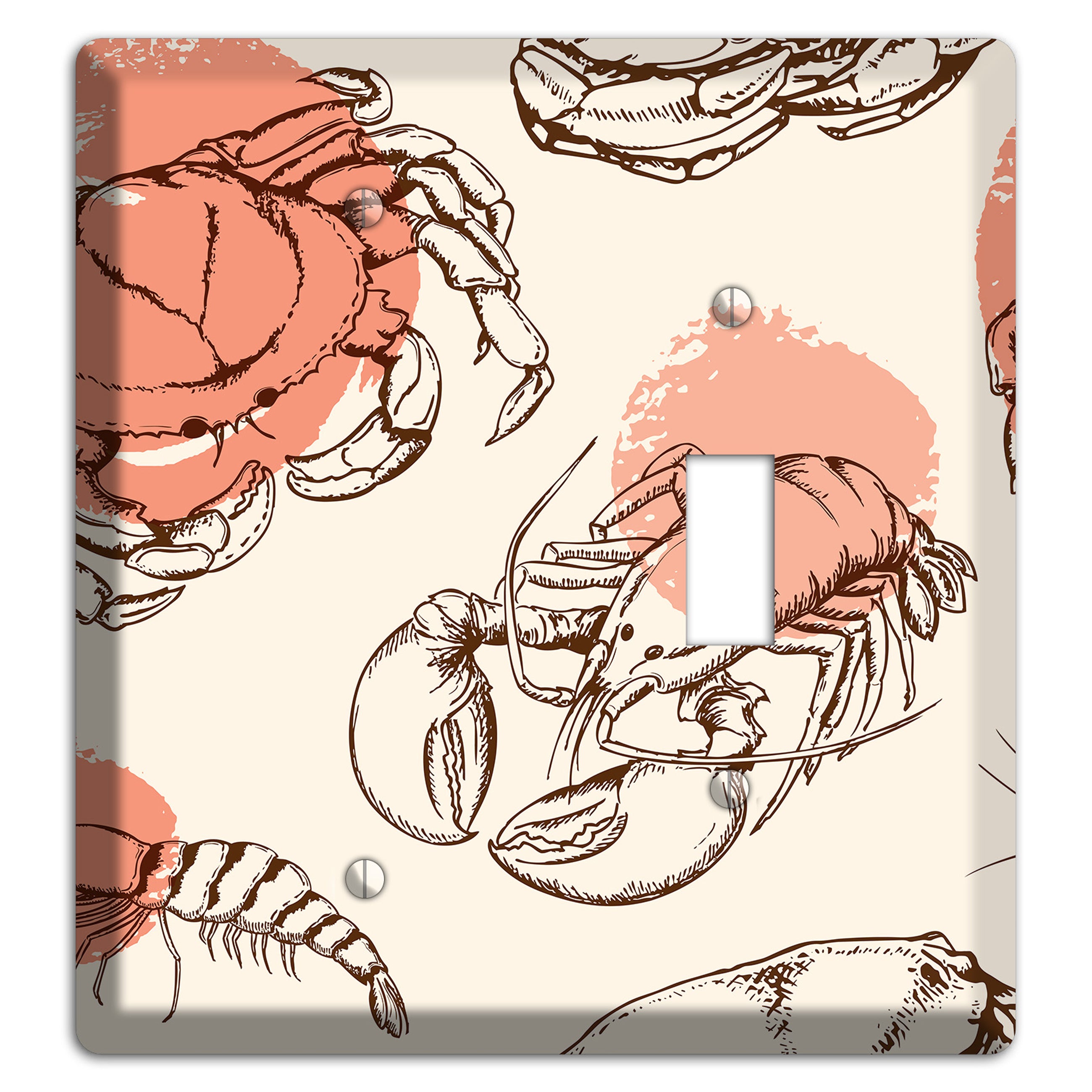 Red Crab Blank / Toggle Wallplate