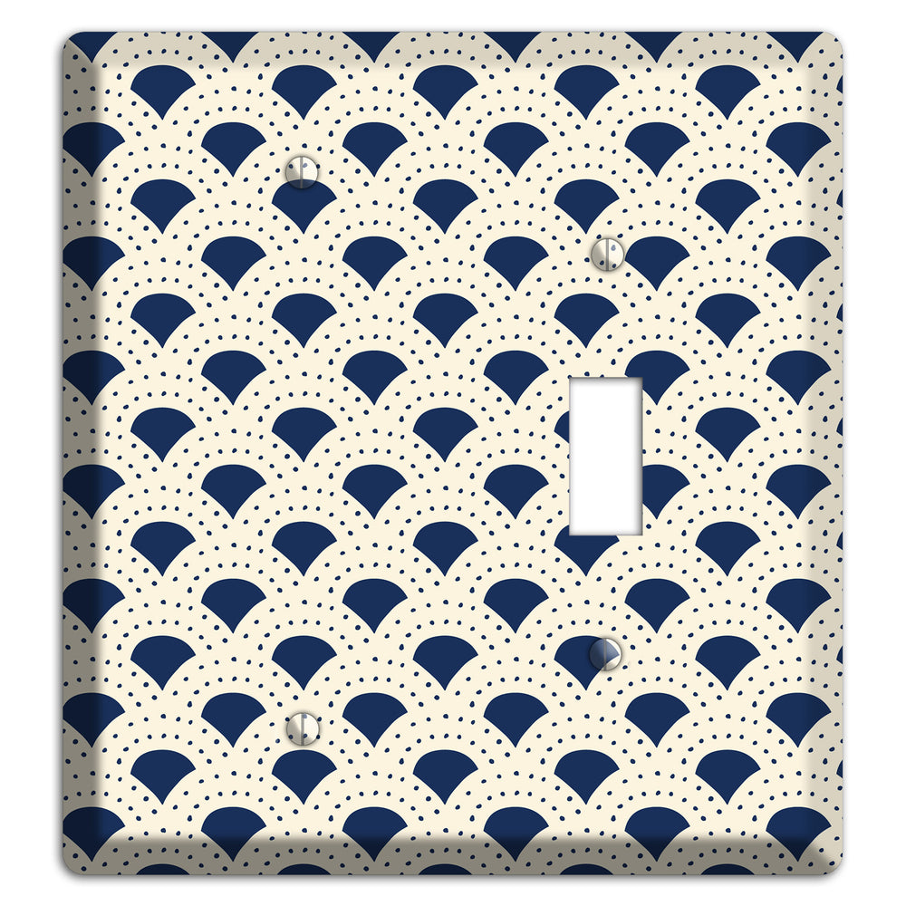Navy Confetti Fan Blank / Toggle Wallplate