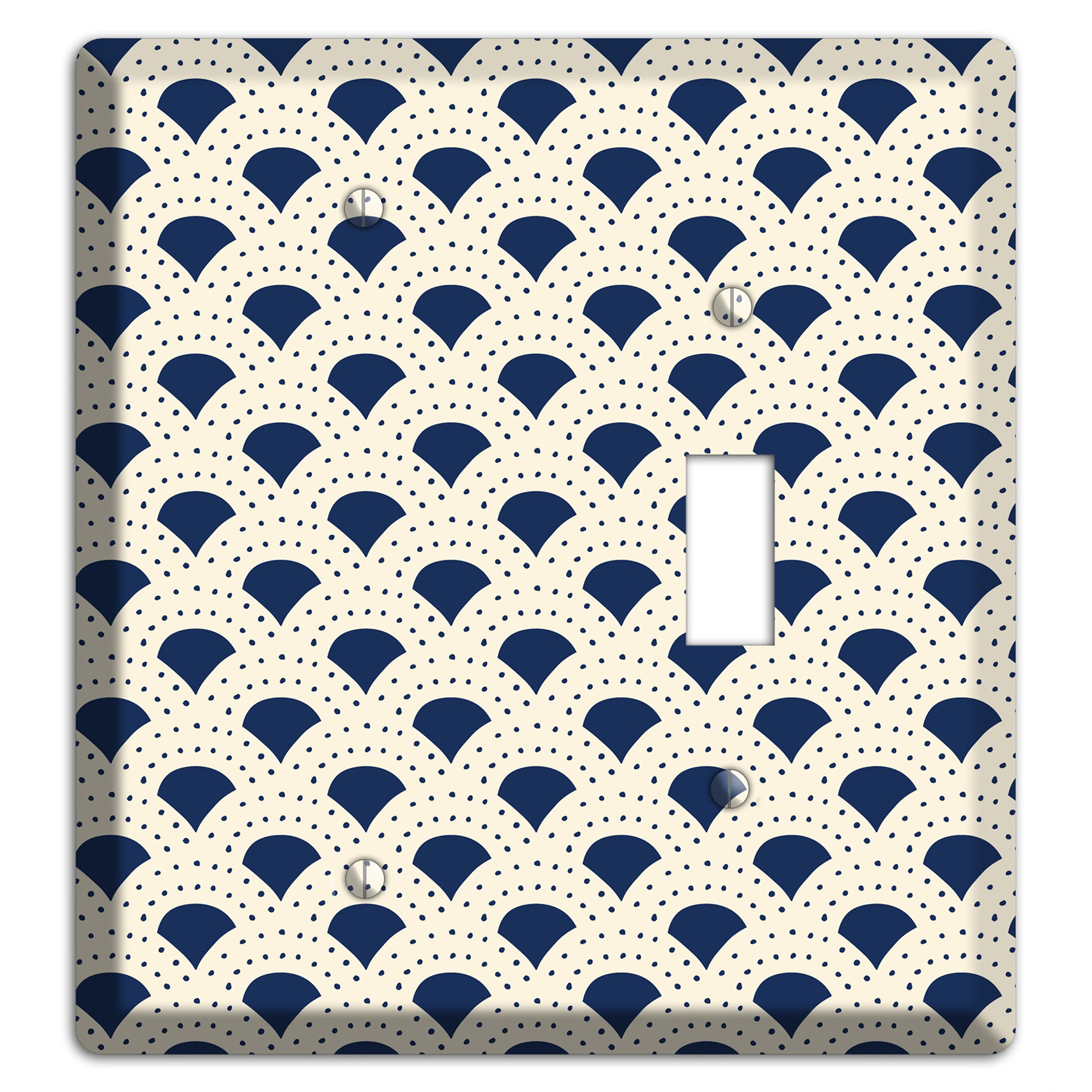 Navy Confetti Fan Blank / Toggle Wallplate