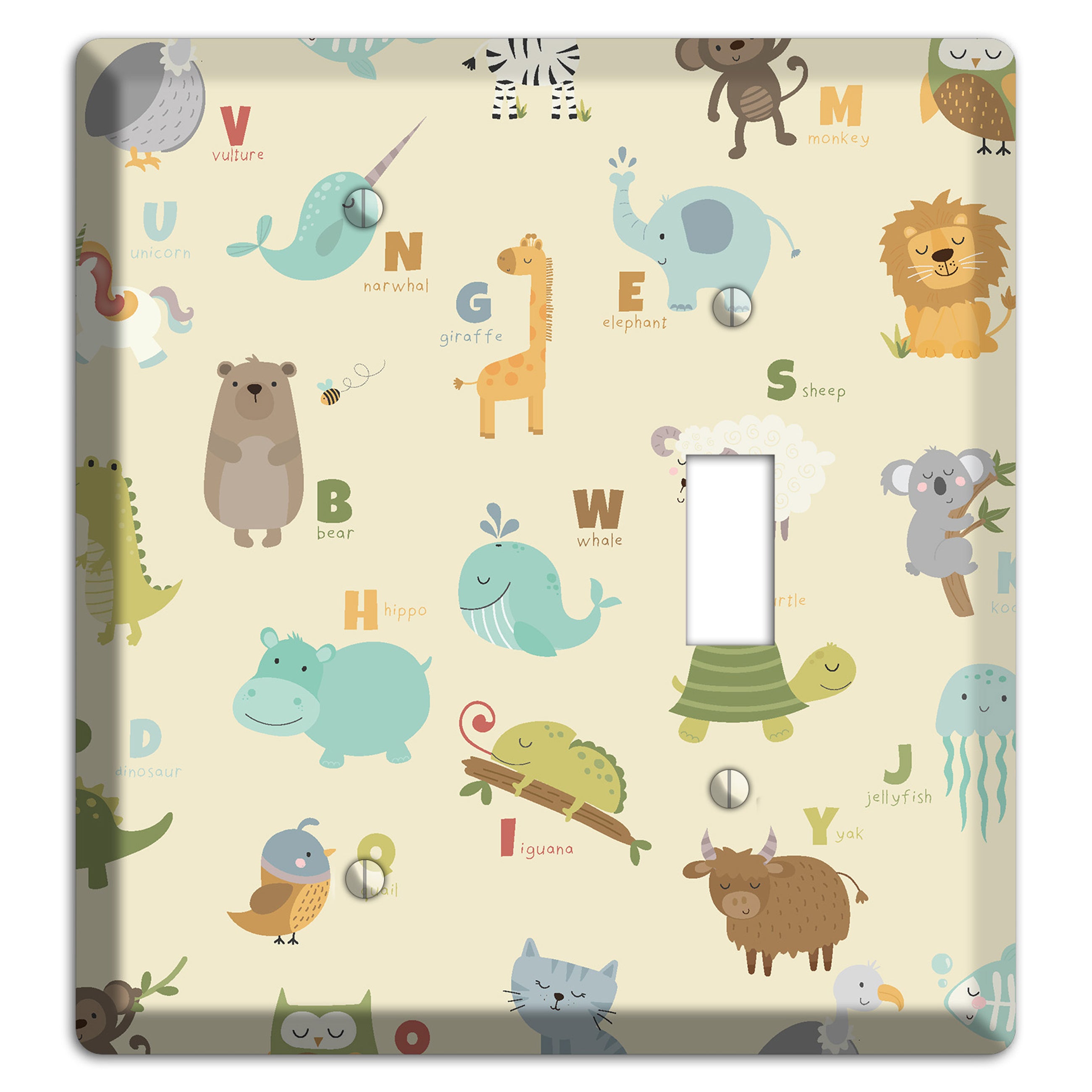 Animal Alphabet 2 Blank / Toggle Wallplate