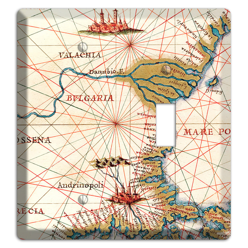 Map of Bulgaria Blank / Toggle Wallplate
