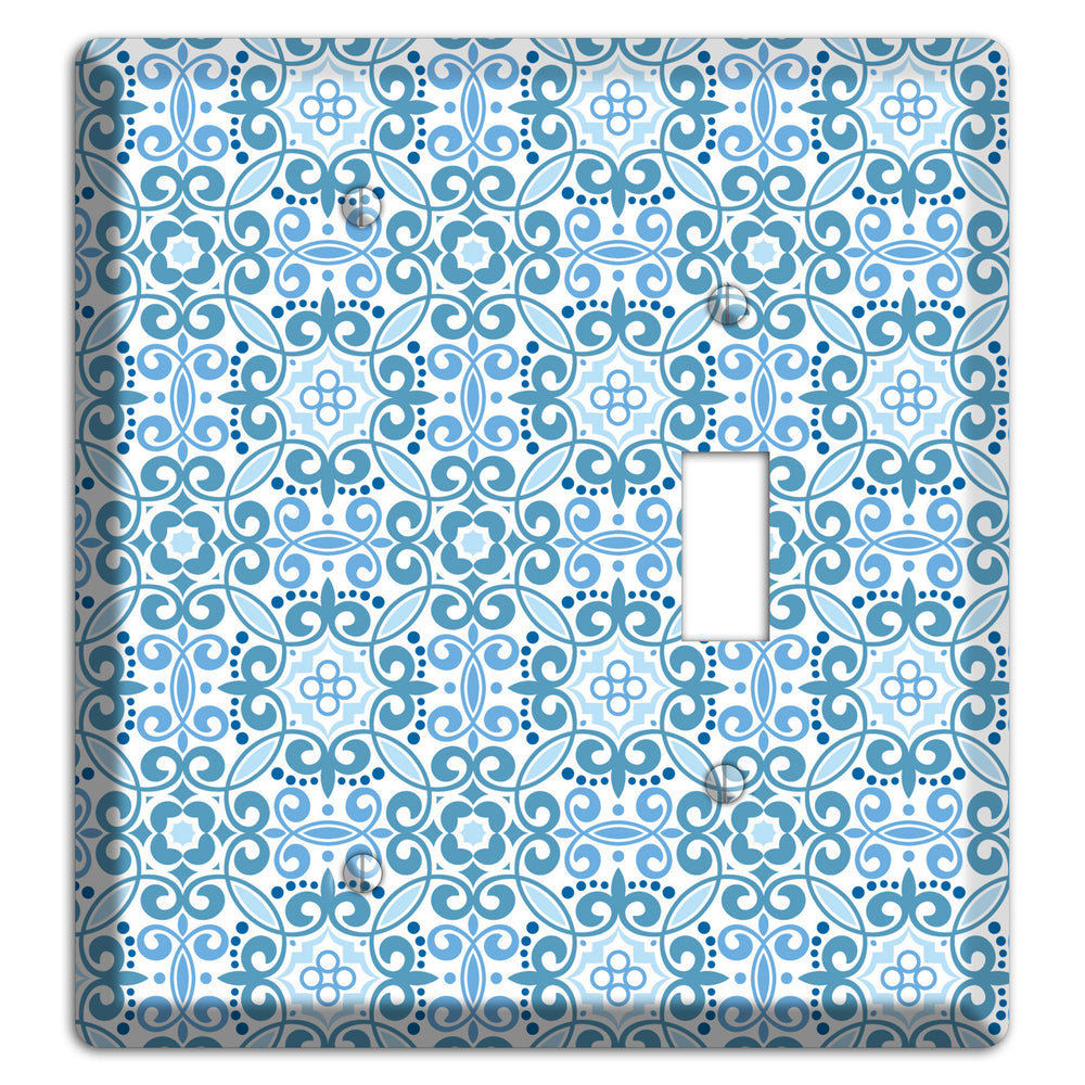 Multi Blue Foulard Blank / Toggle Wallplate