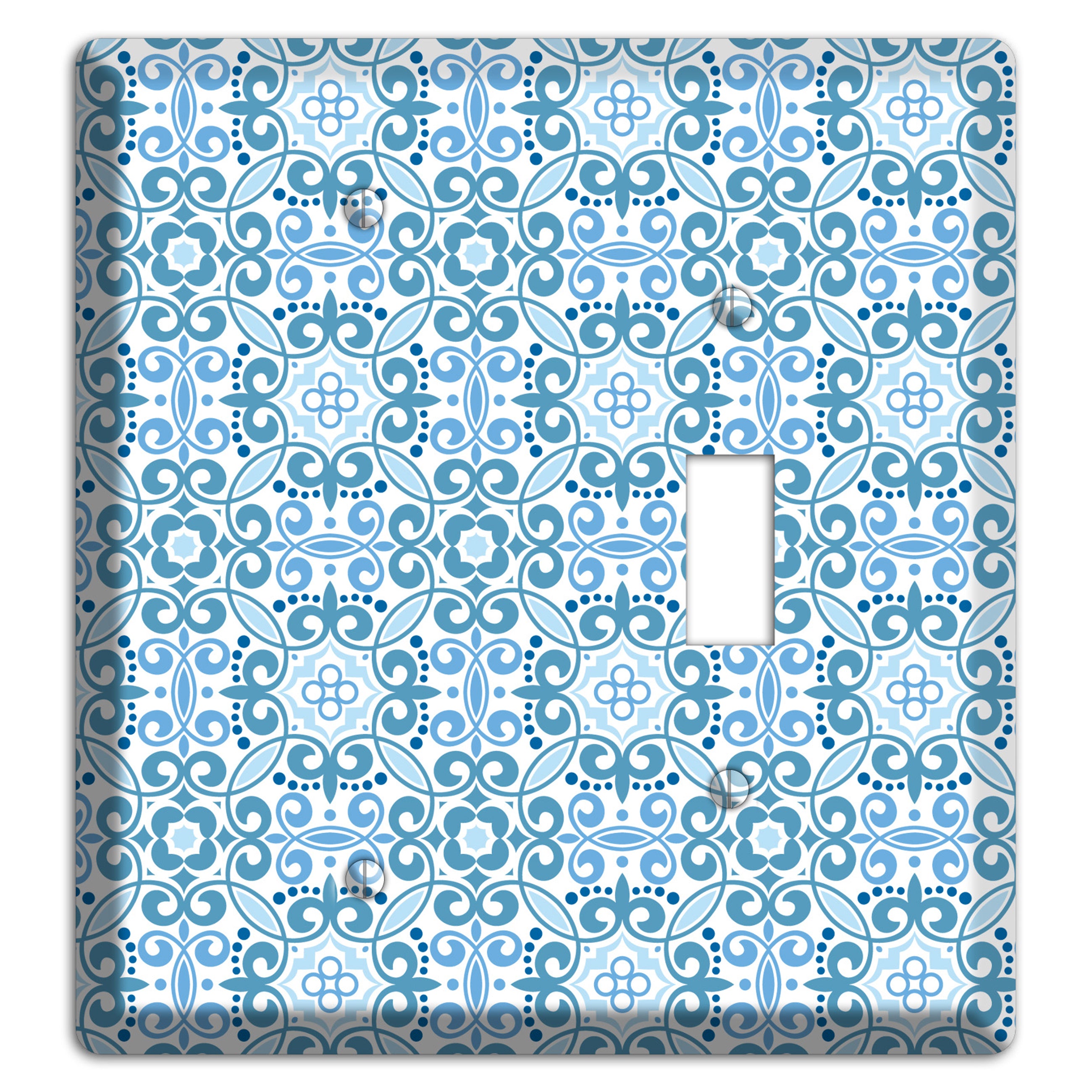 Multi Blue Foulard Blank / Toggle Wallplate