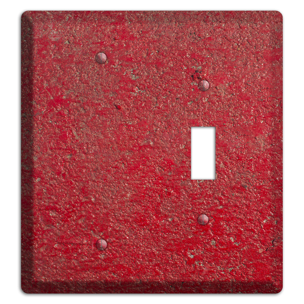 Red Concrete Blank / Toggle Wallplate