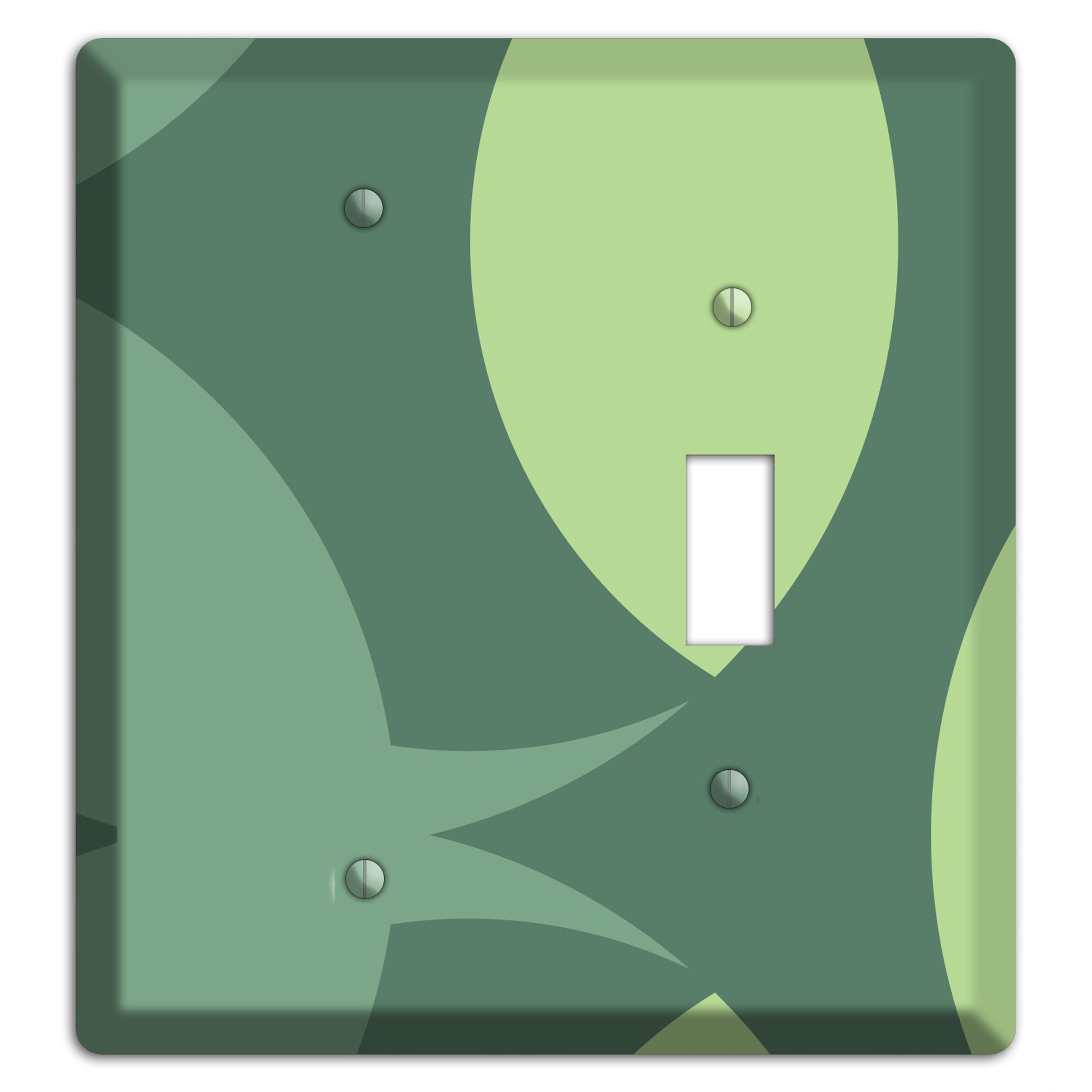 Green Abstract Blank / Toggle Wallplate