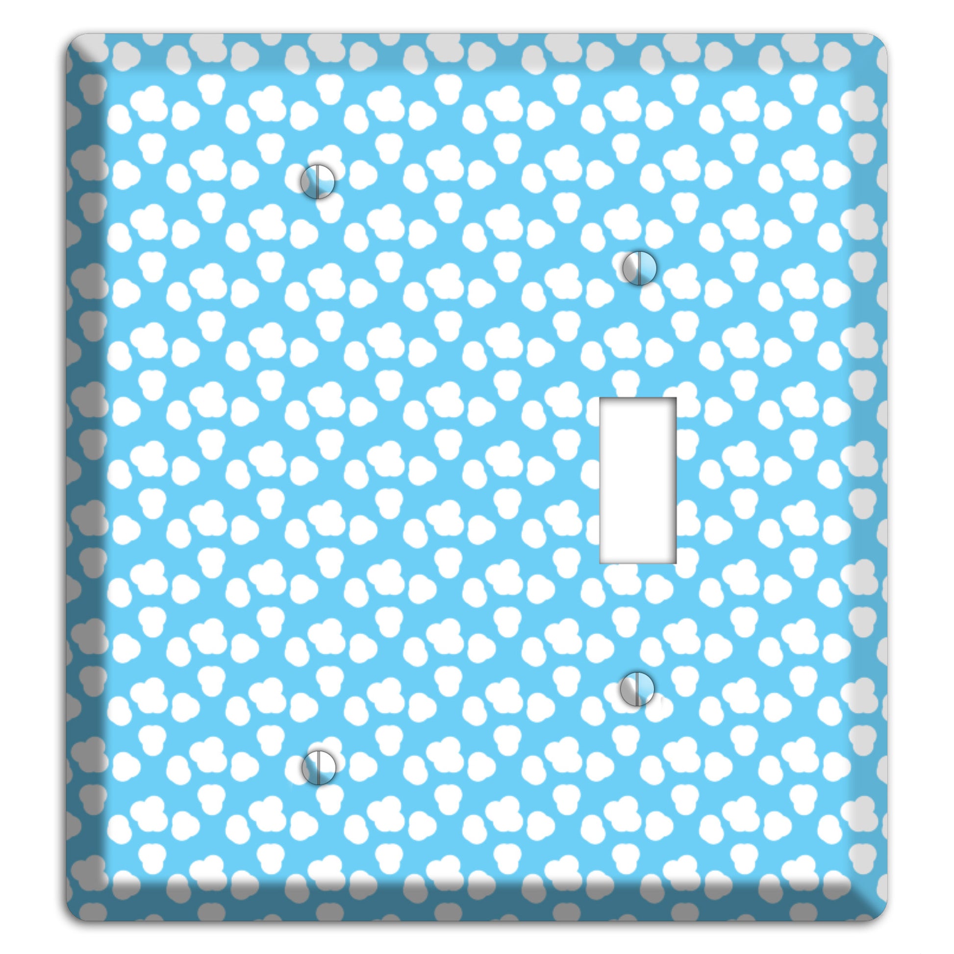 Blue Small Clouds Blank / Toggle Wallplate
