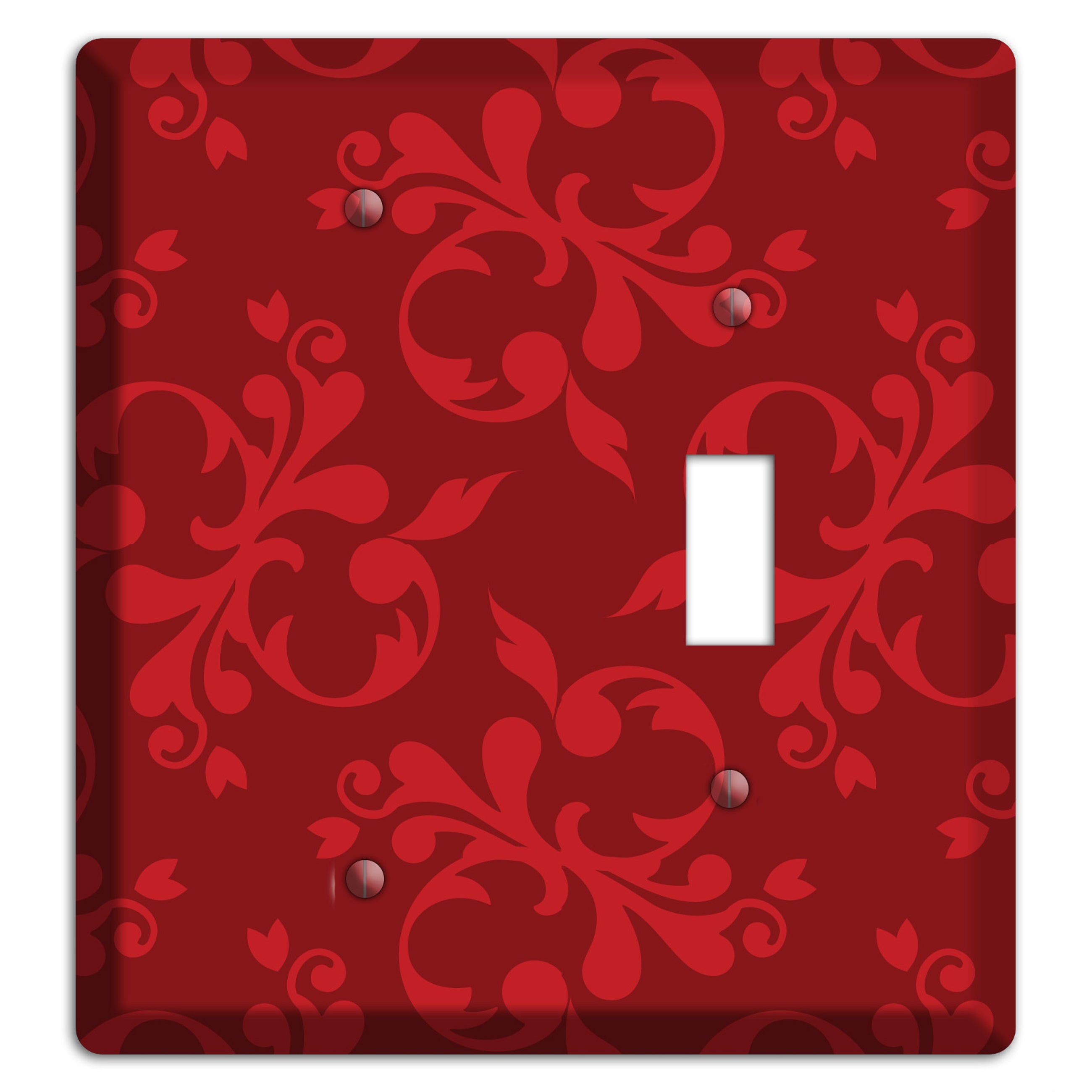 Red Victorian Toile Blank / Toggle Wallplate