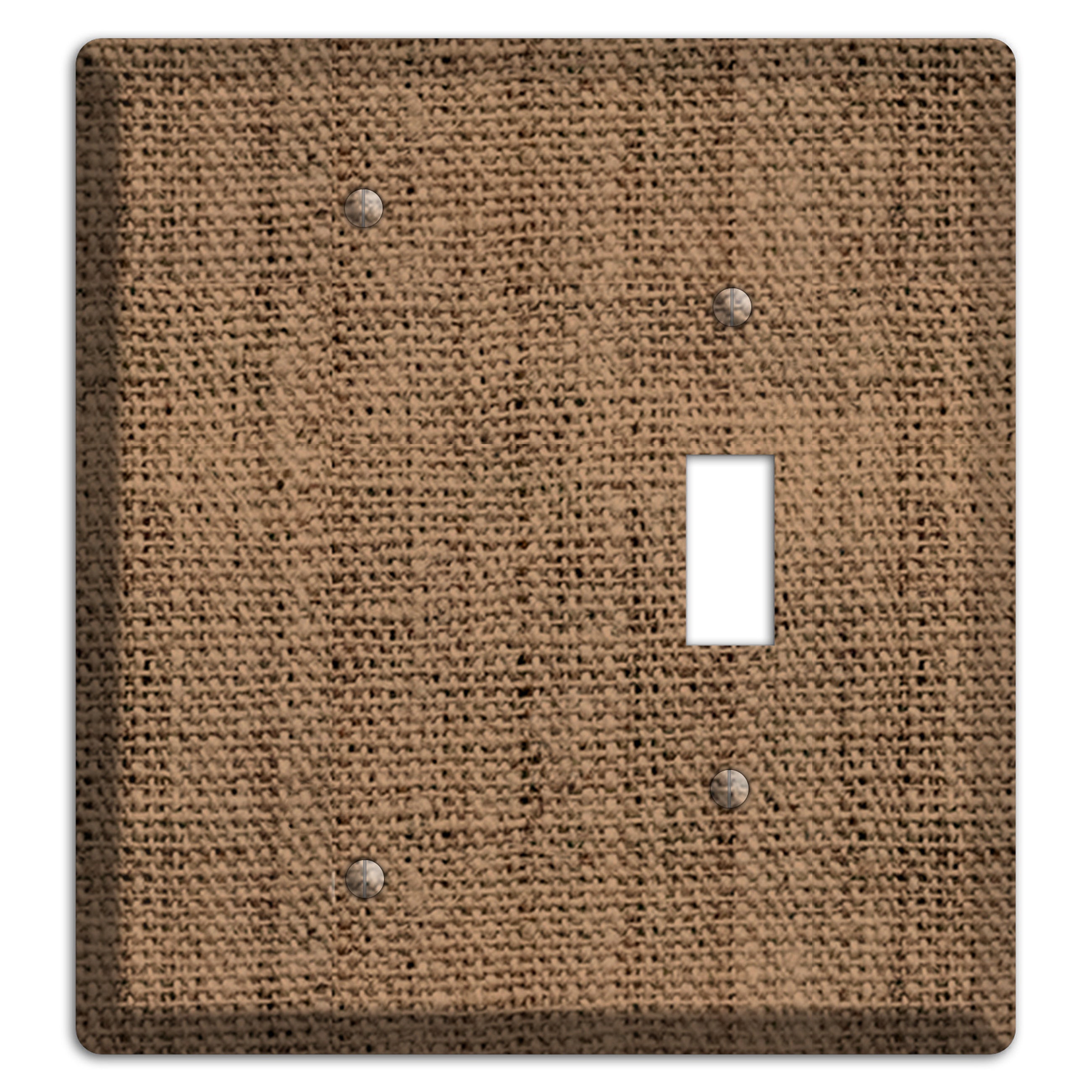 Beaver Burlap Blank / Toggle Wallplate