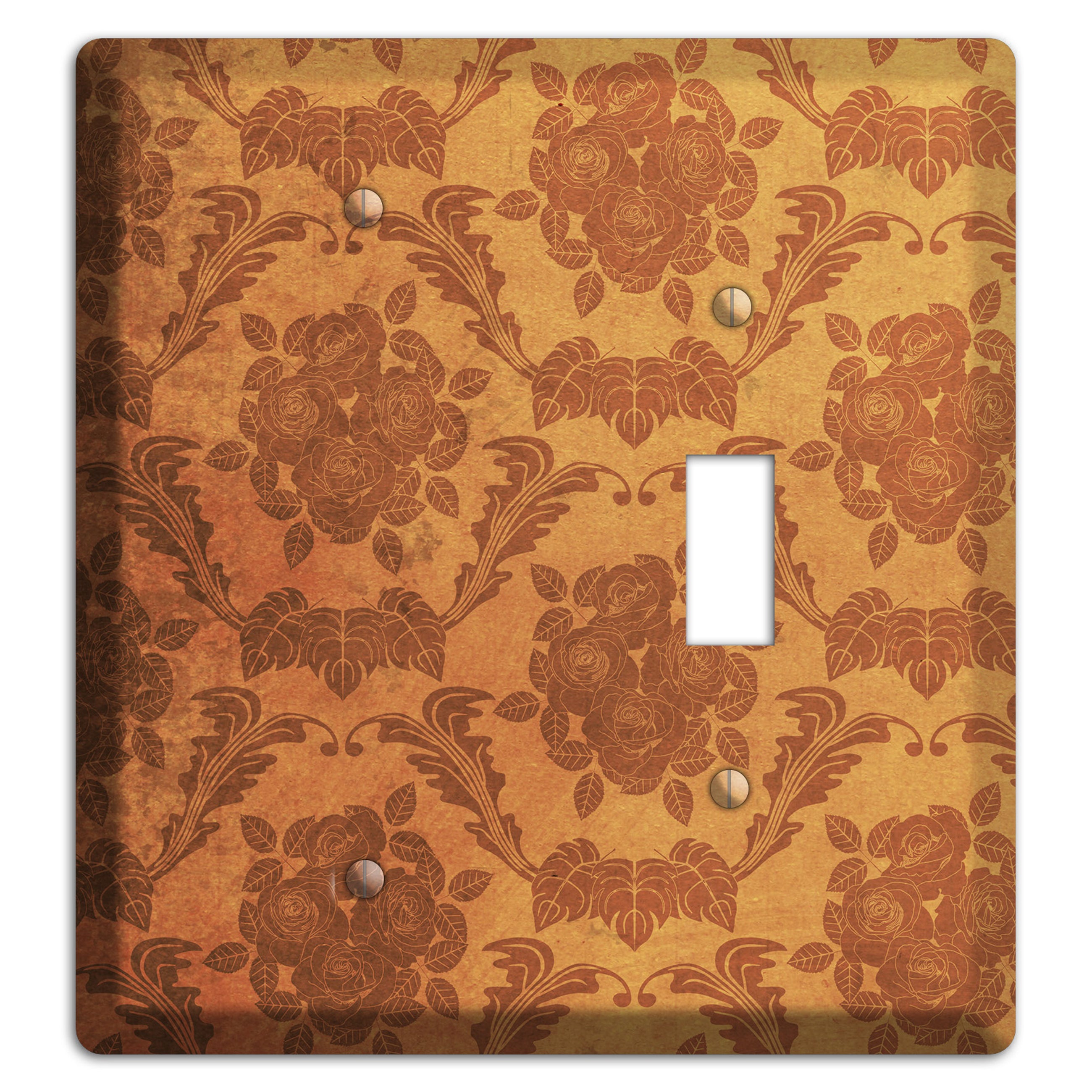 Cape Pallisar Vintage Rose Damask Blank / Toggle Wallplate