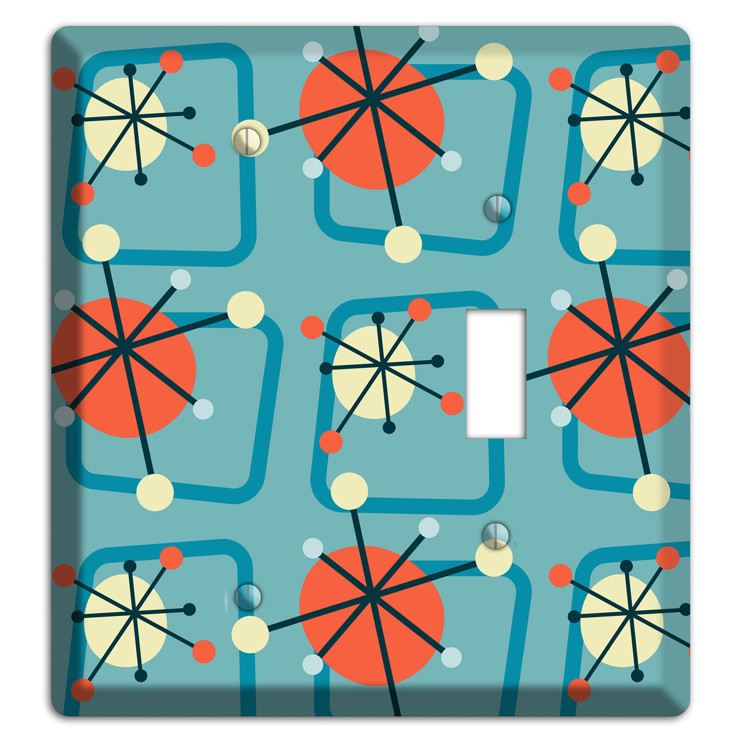 Orange Atomic Burst Blank / Toggle Wallplate